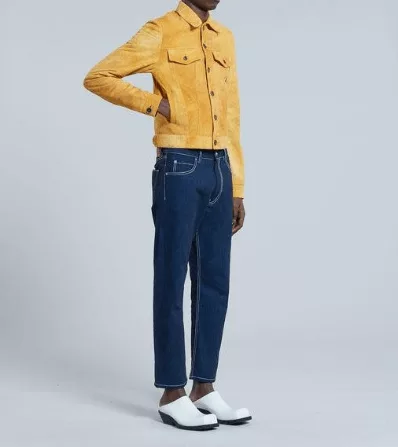 Marni Leather Jackets Marni o1srvl11e0724 Leather Jacket in Yellow
