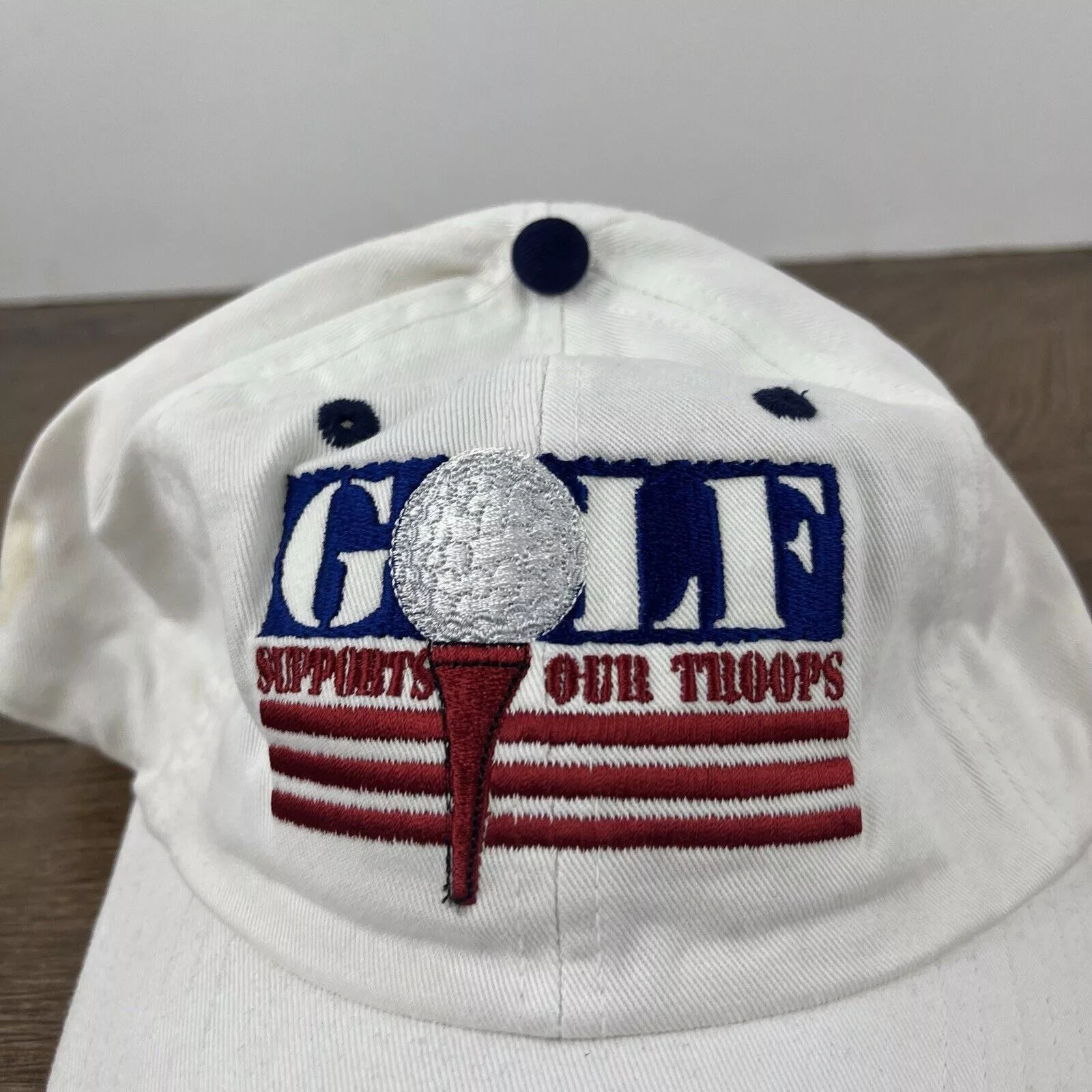 Other Hats Other Golf Hat Support Our Troops Hat White Cap Hat Adjustable Hat