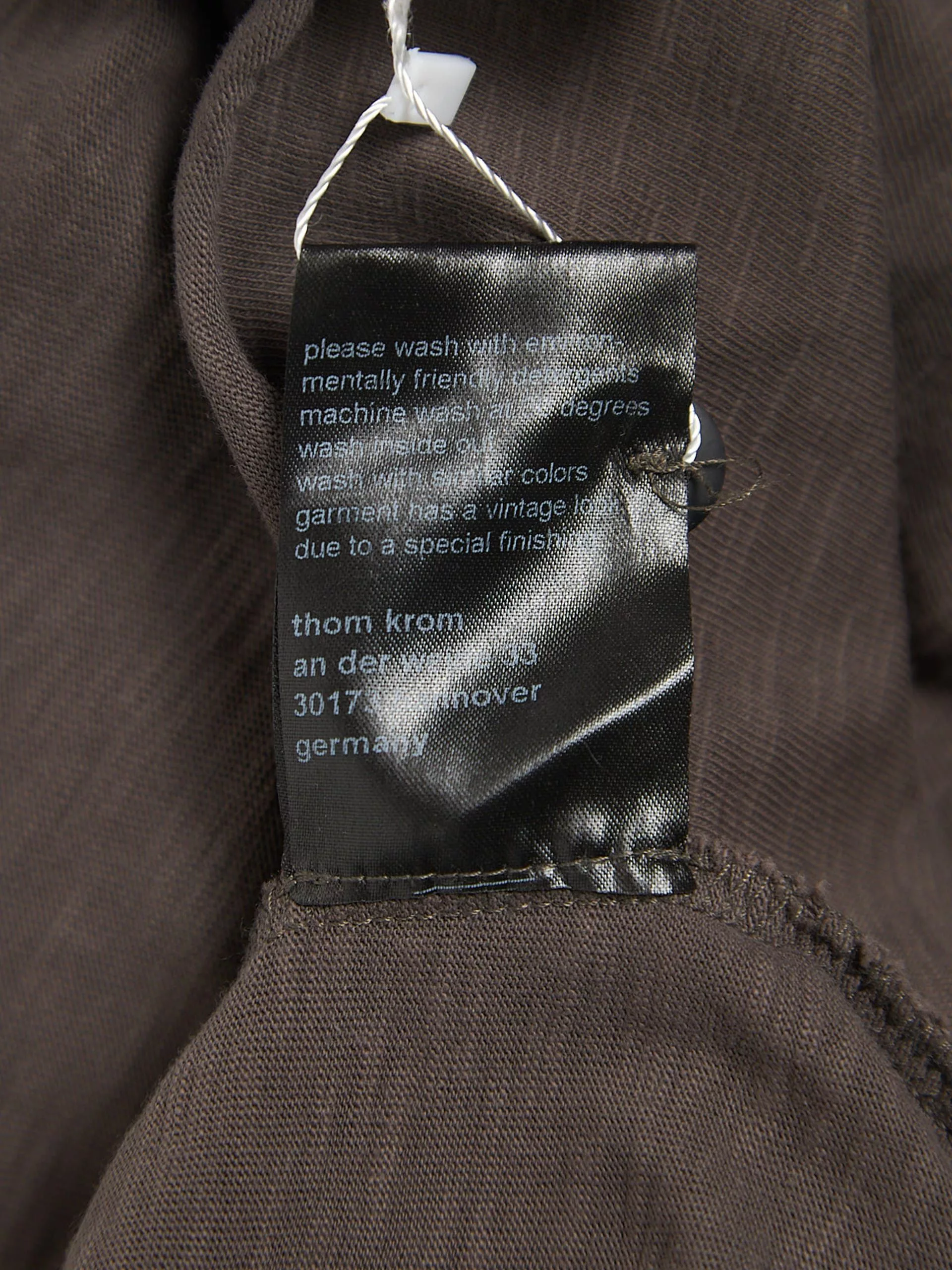 Thom Krom Long Sleeve T Shirts Thom Krom Brown Front Buttoned 3/4 Sleeved Longsleeve