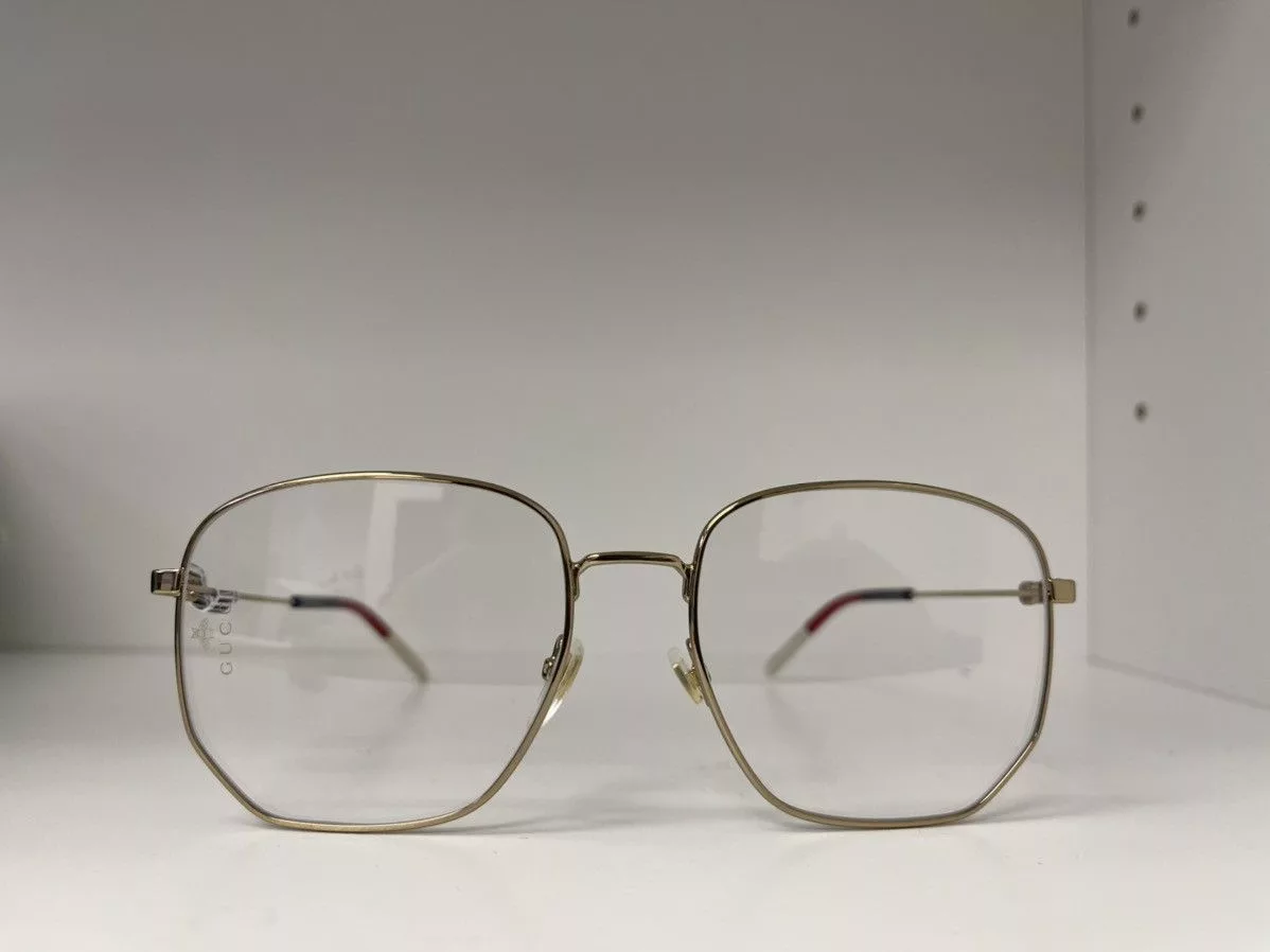 Gucci Glasses Gucci × Vintage NEW Gucci GG0396 Oversized Hexagon Glasses Eyeglasses Gold