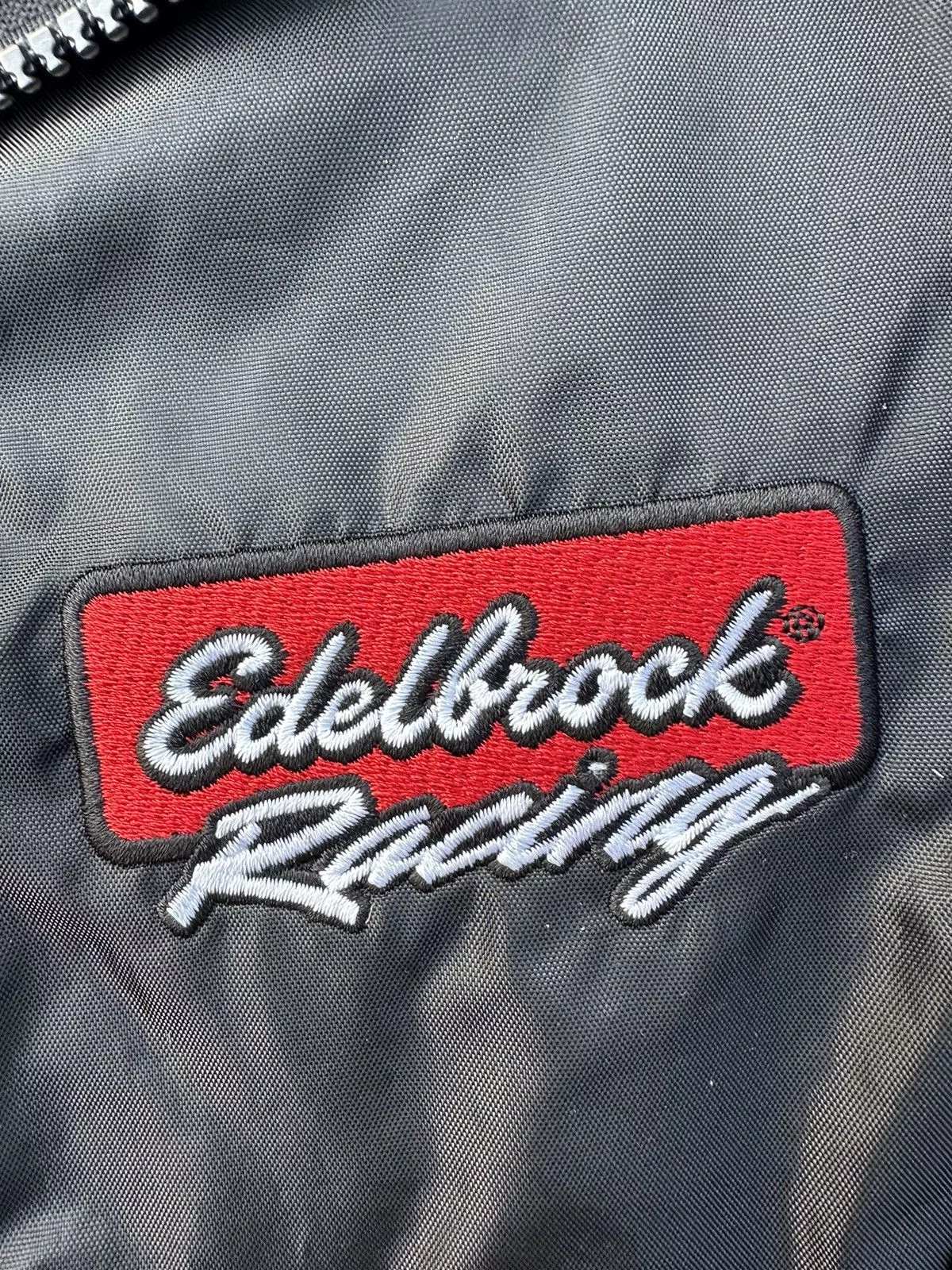 Harley Davidson Light Jackets Harley Davidson × NASCAR Crazy Y2K edelbrock nascar cars fleece lined racing jacket Black Vintage