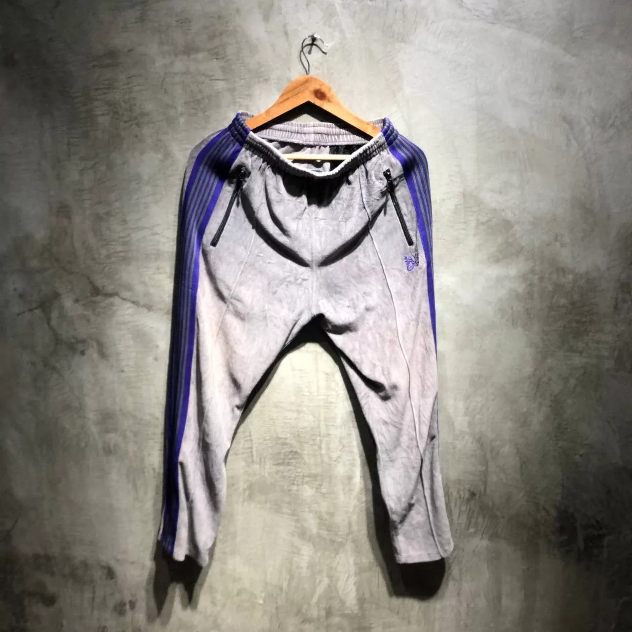 Needles Casual Pants Needles Velour Narrows Track pants Gray