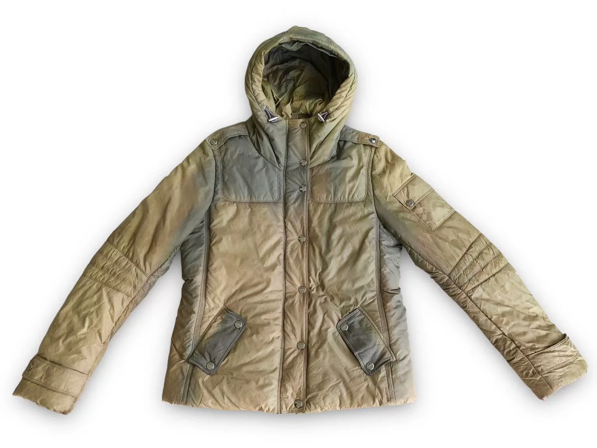 Burberry Jackets Burberry Sun Fade Military Style Puffer Jacket Green Vintage
