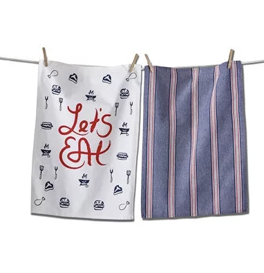 LET'S EAT DISHTOWEL SET/2