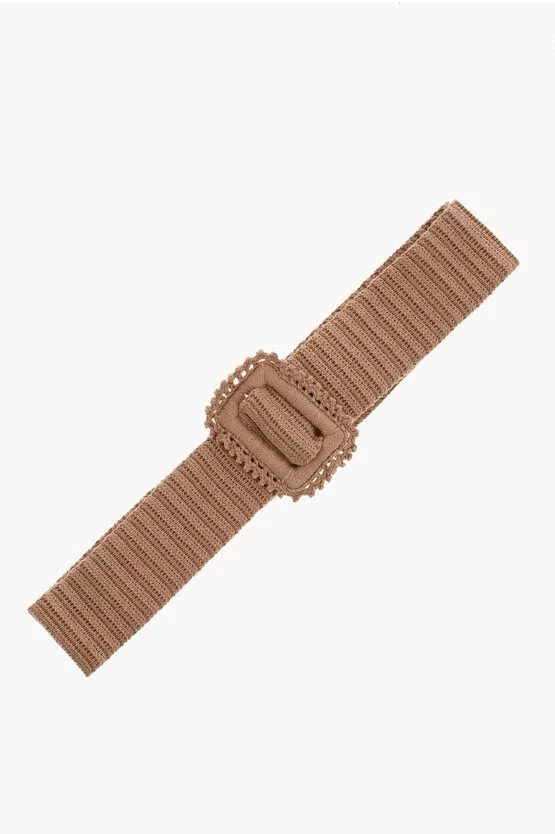 MSGM Belts MSGM og1mm0724 Size: OS / Crochet Maxi Belt in Brown