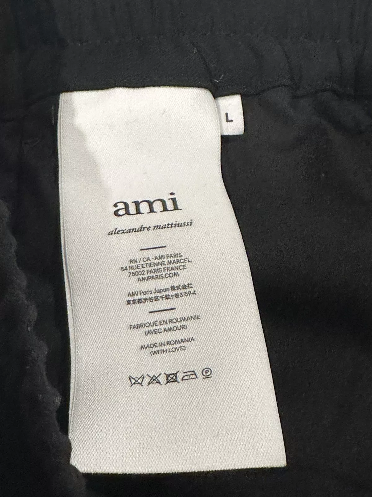 AMI Casual Pants AMI Paris black pants