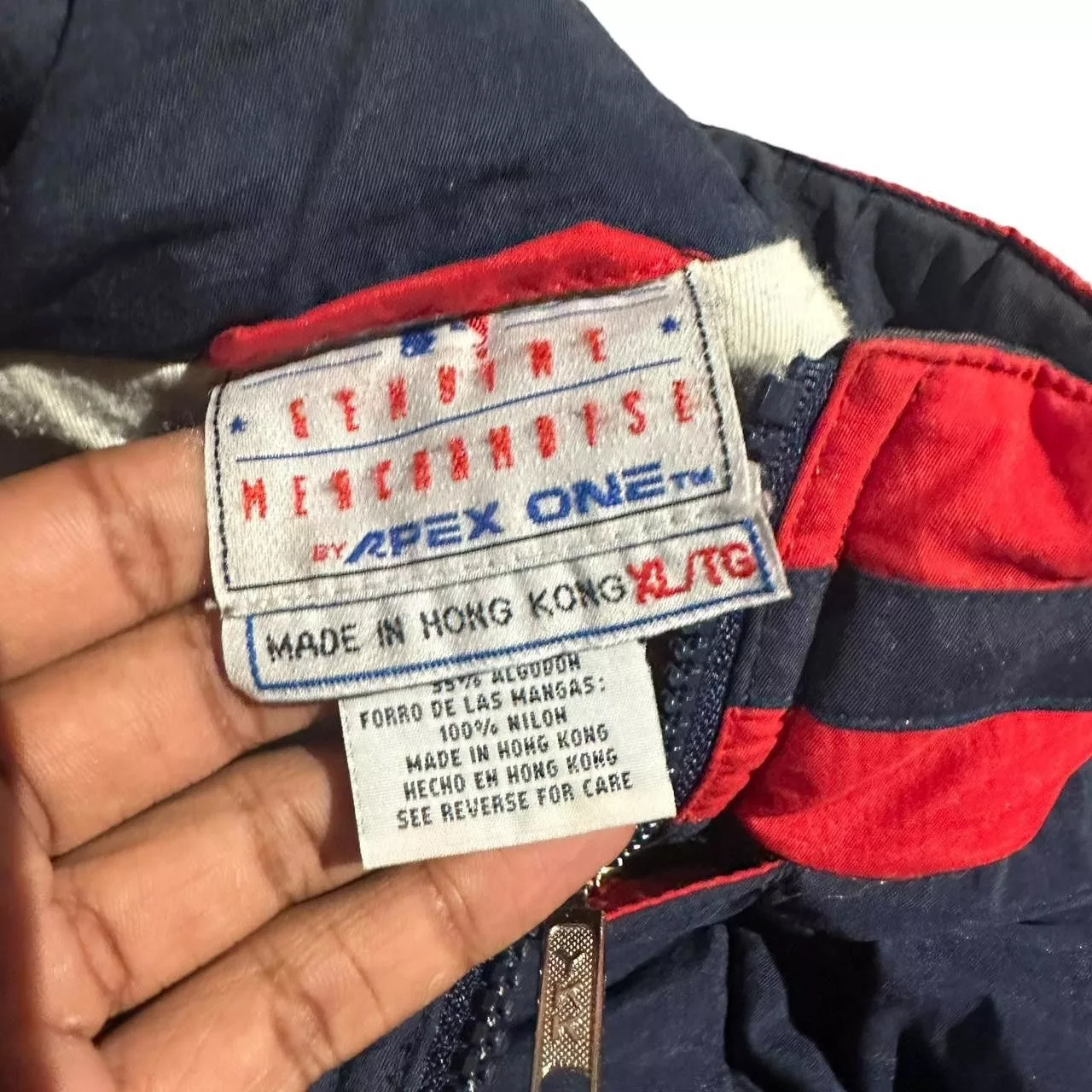 MLB Bombers MLB Vintage 90s Apex One Cleveland Indians Jacket Blue