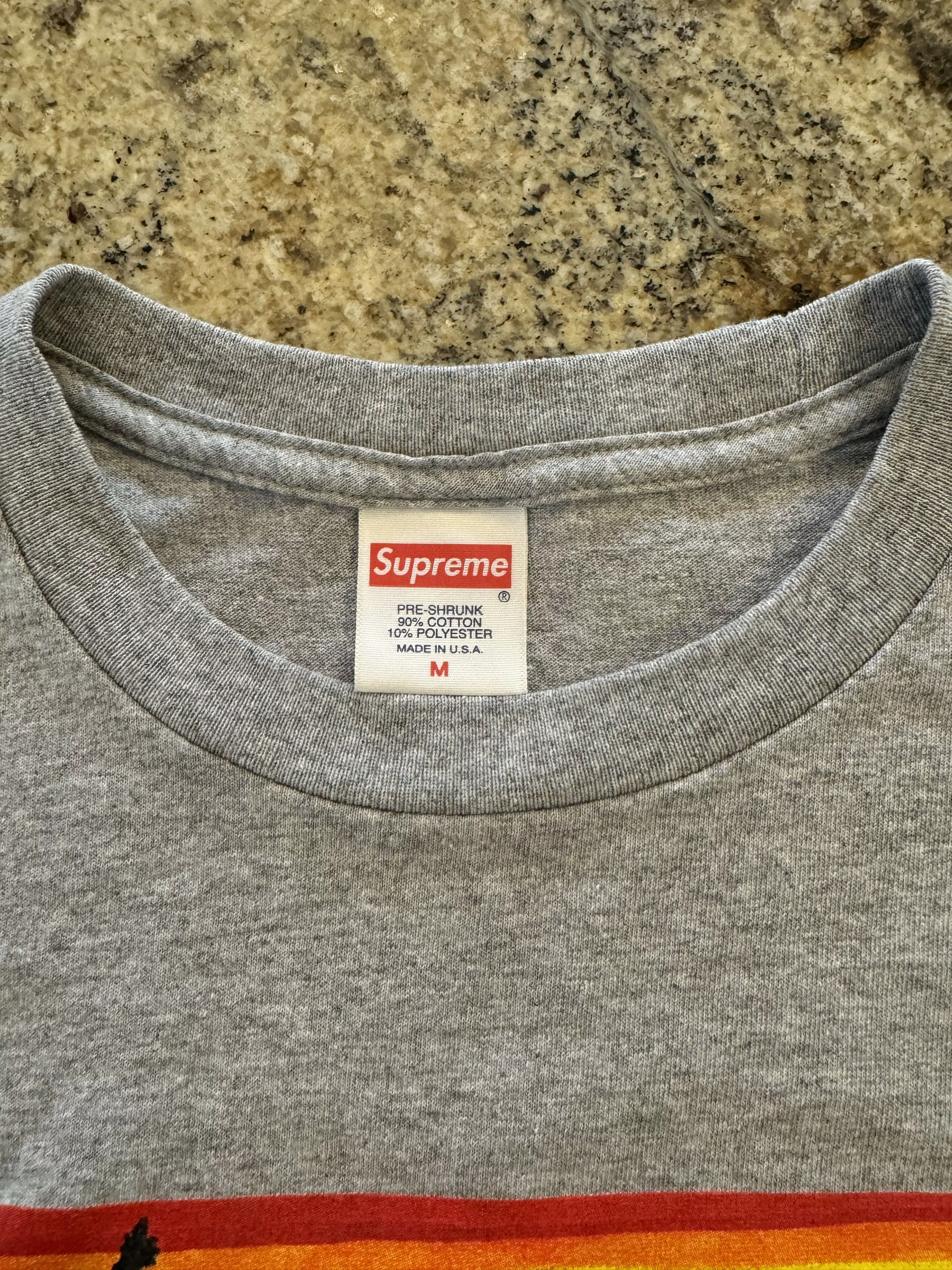 Supreme Short Sleeve T Shirts Supreme Suprme Dunk Tee Gray