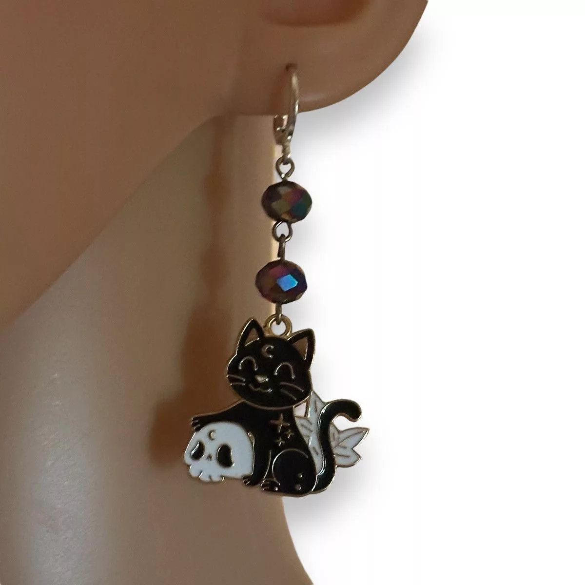 Other Earrings Other Halloween black cat dangle earrings