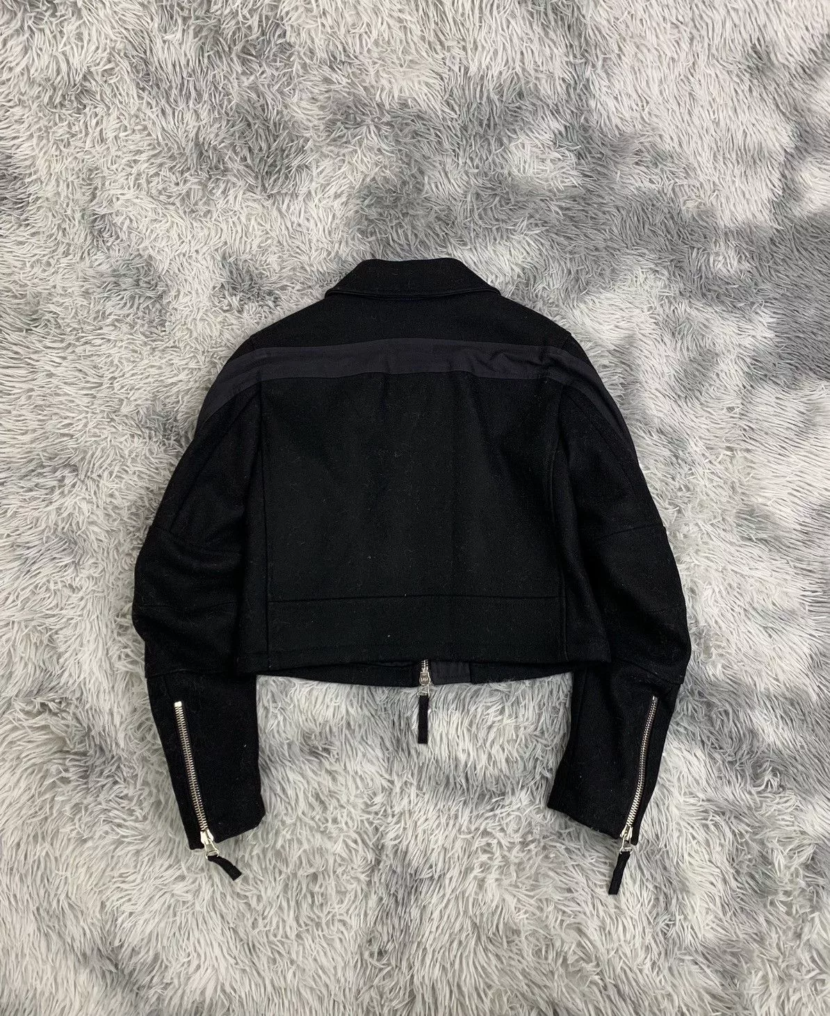 Dries Van Noten Coats Dries van noten "Rare Fireman cropped wool jacket" Black