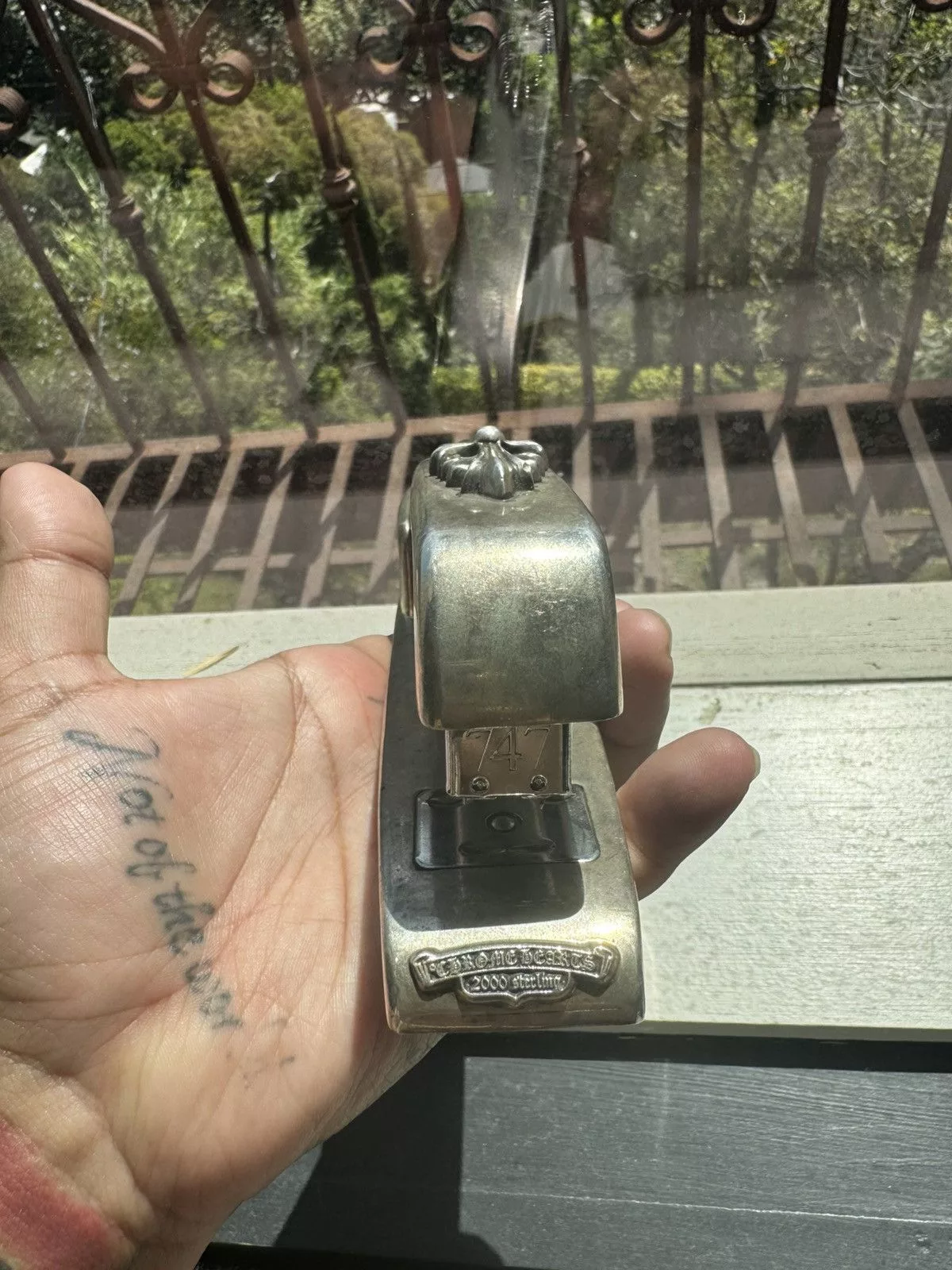 Chrome Hearts Miscellaneous Chrome Hearts Silver Floral Stapler