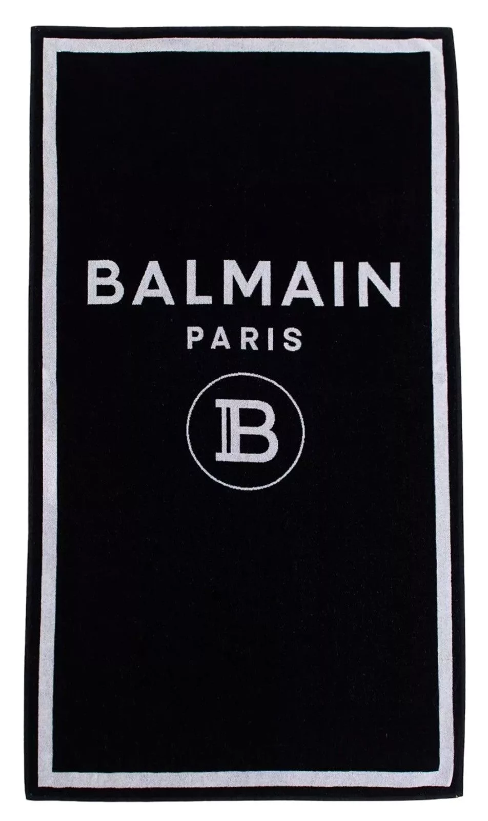 Balmain Miscellaneous Balmain Paris Black Beach Towel