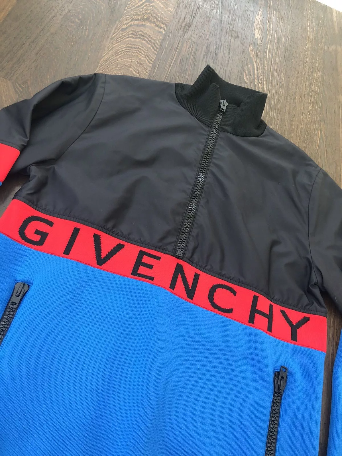 Givenchy Light Jackets Givenchy Windbreaker Colorblock Black
