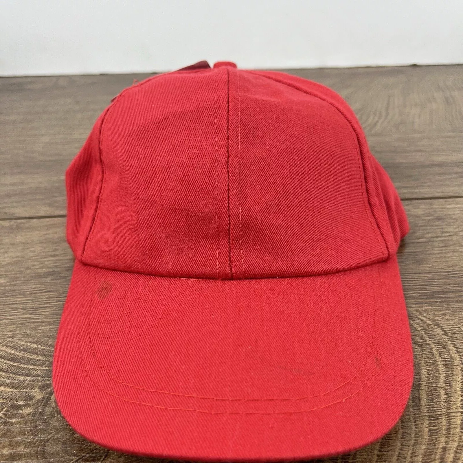 Other Hats Other Plain Red Hat Baseball Hat Red Adjustable Hat Red Adult Size