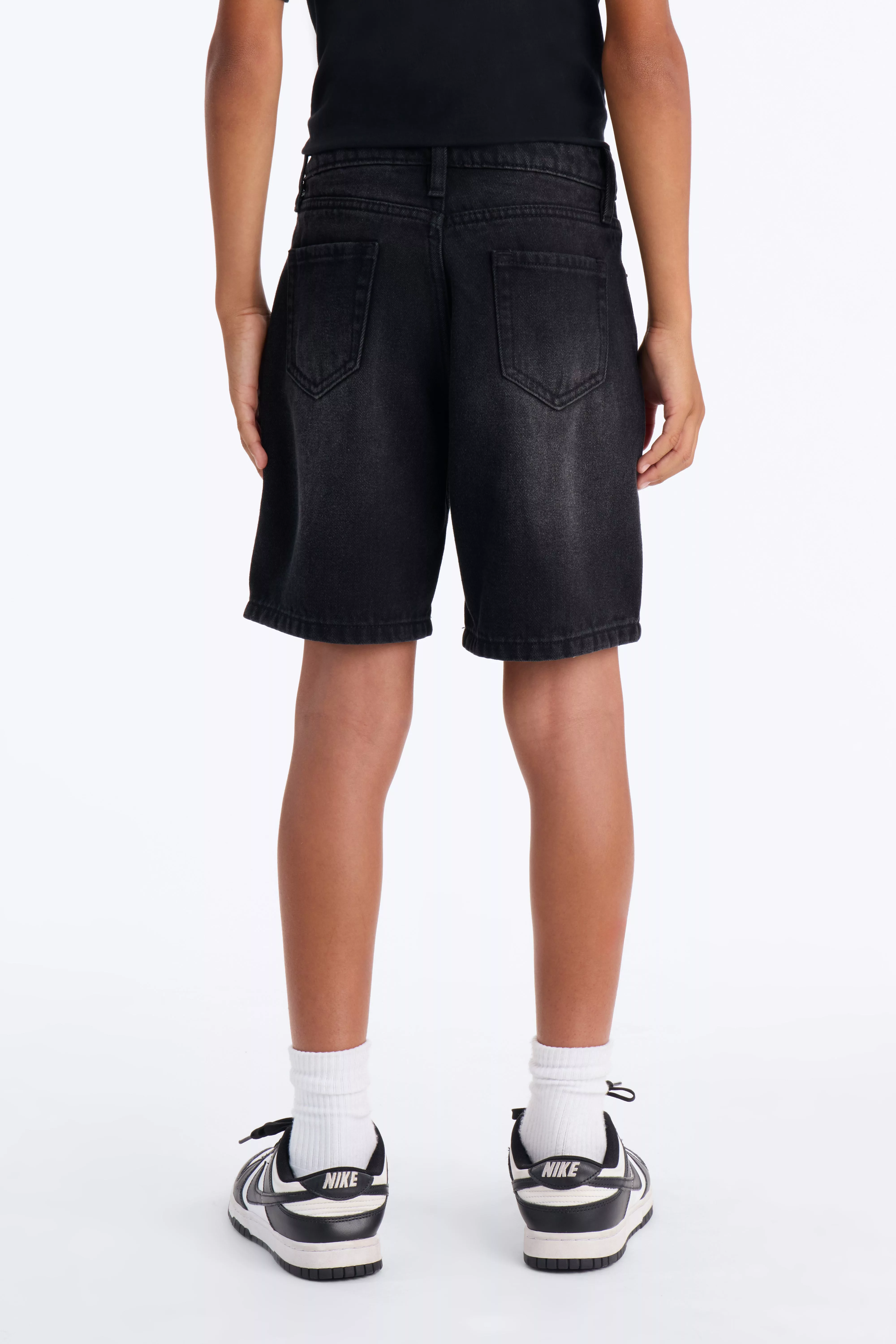 Mini Essential Relaxed Denim Short - Black Wash