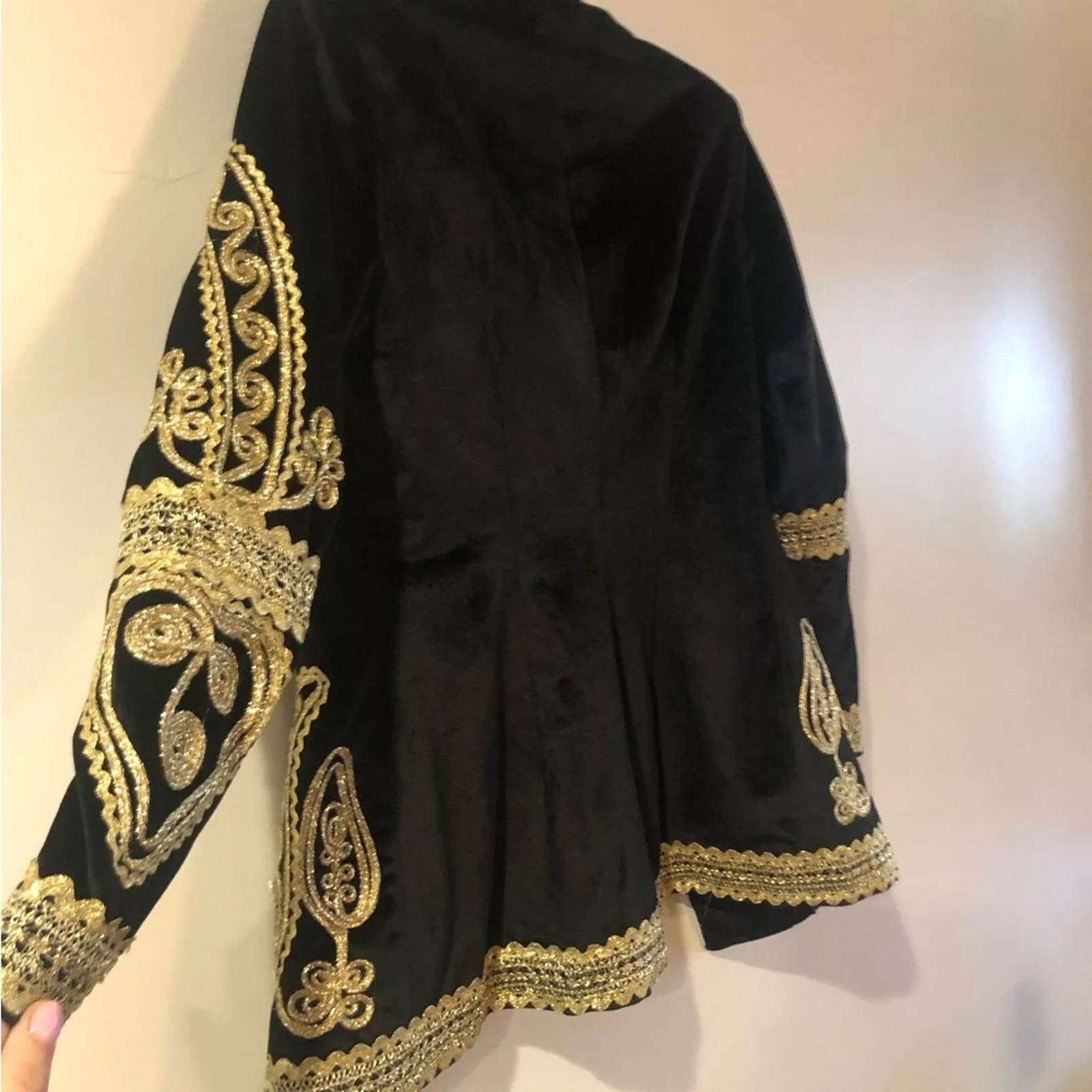 Other Jackets Other Gold embroidered velvet jacket. Size small/medium Black