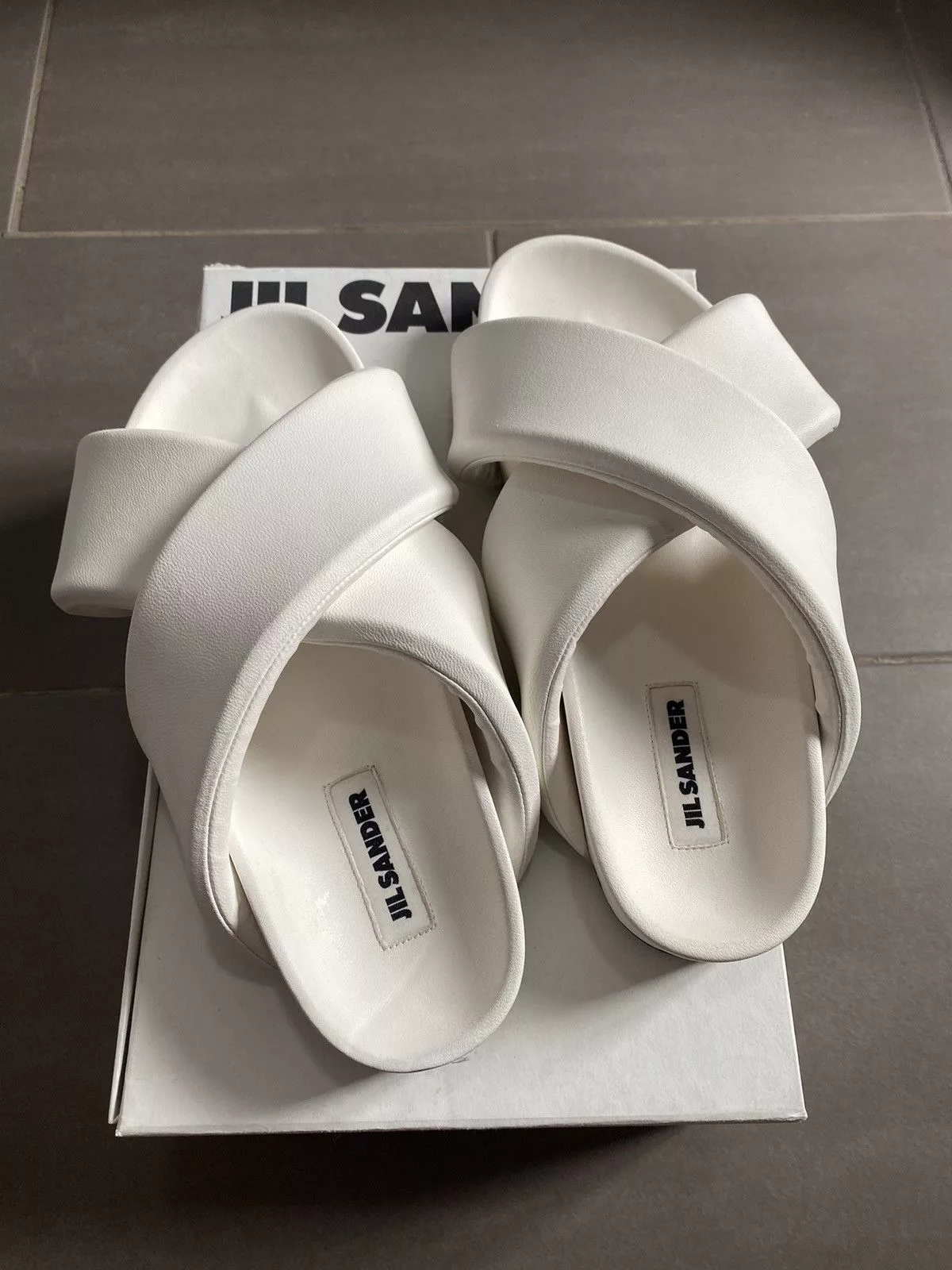 jil sander sandals White