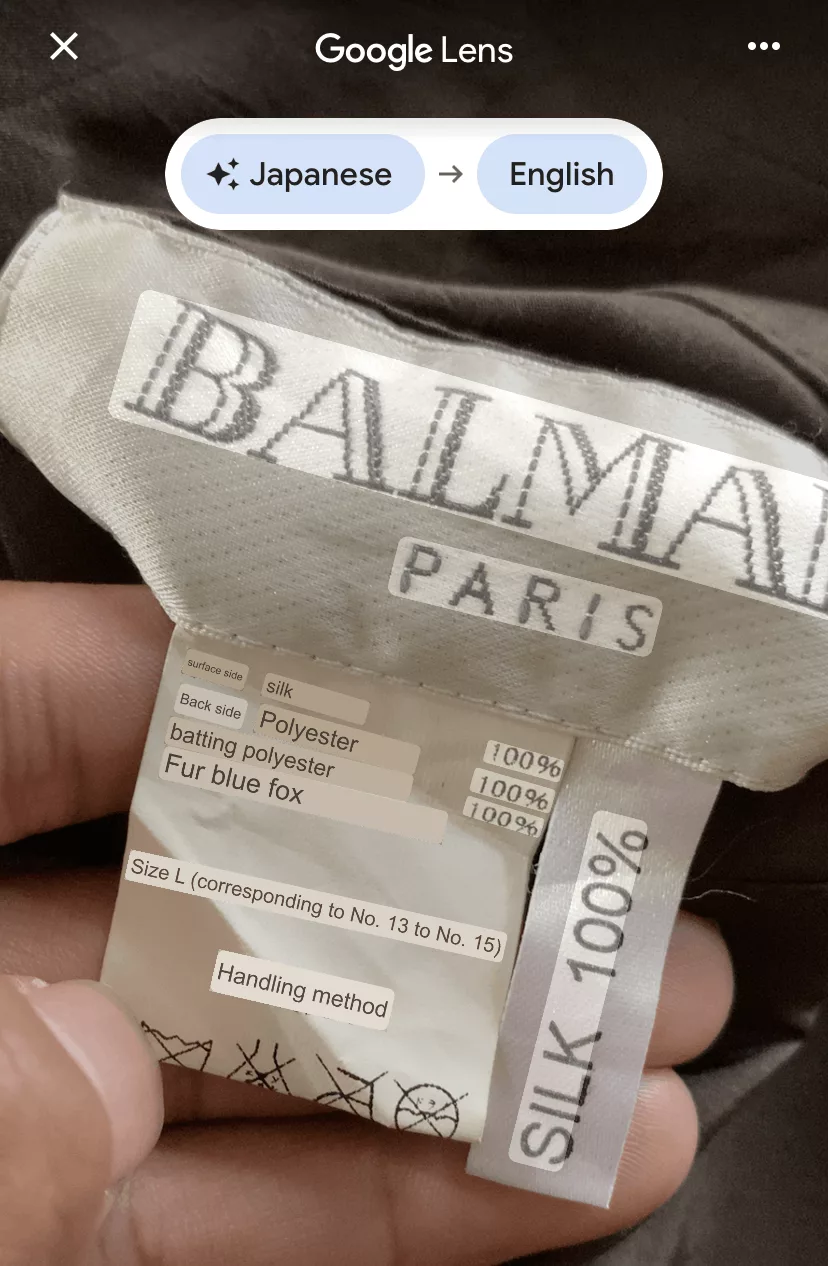 Balmain Jackets Balmain × Vintage Balmain Silk Blue Fox Fur Jacket Multi Luxury