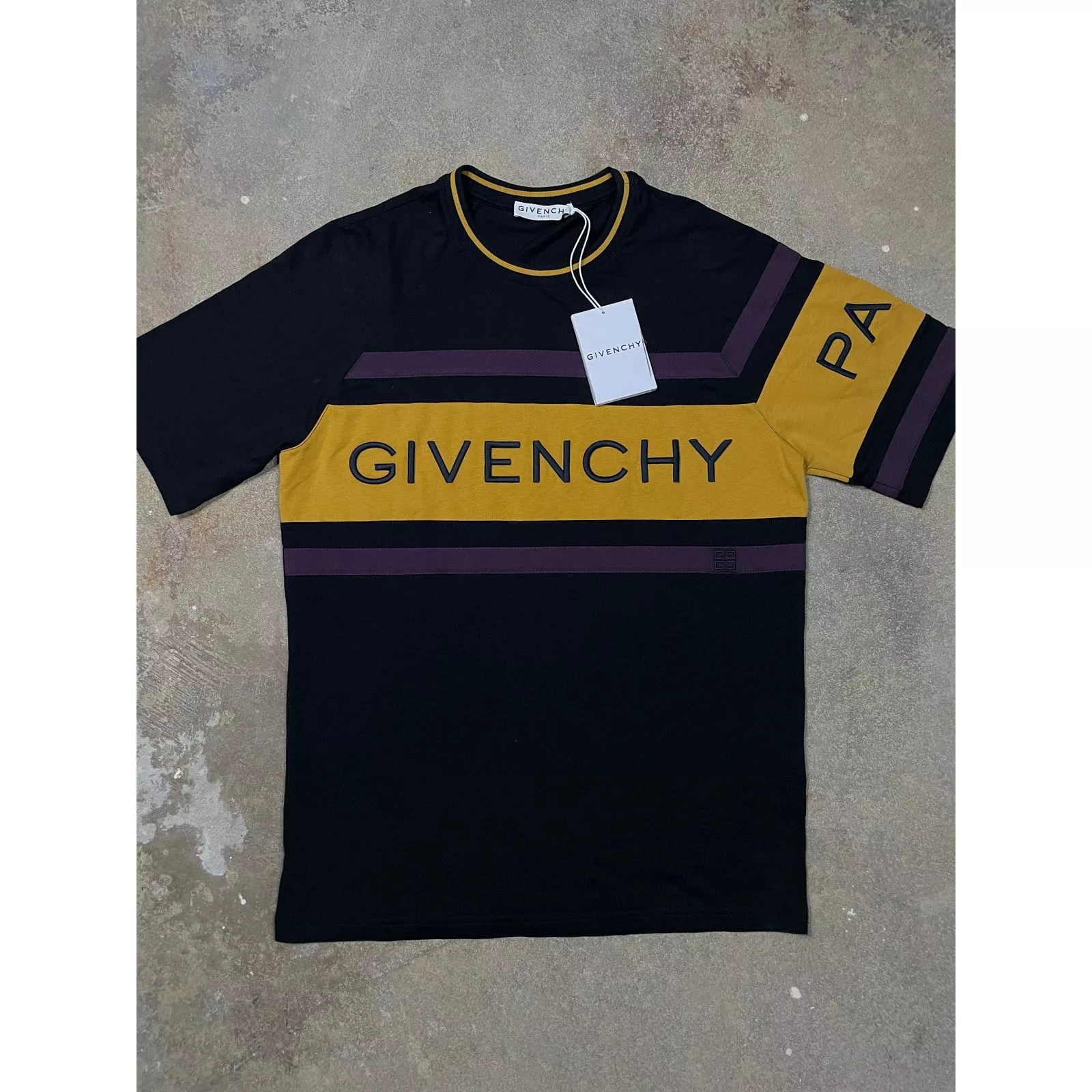 Givenchy Short Sleeve T Shirts Givenchy Chest Logo Tee Black Multi Small New With Tags