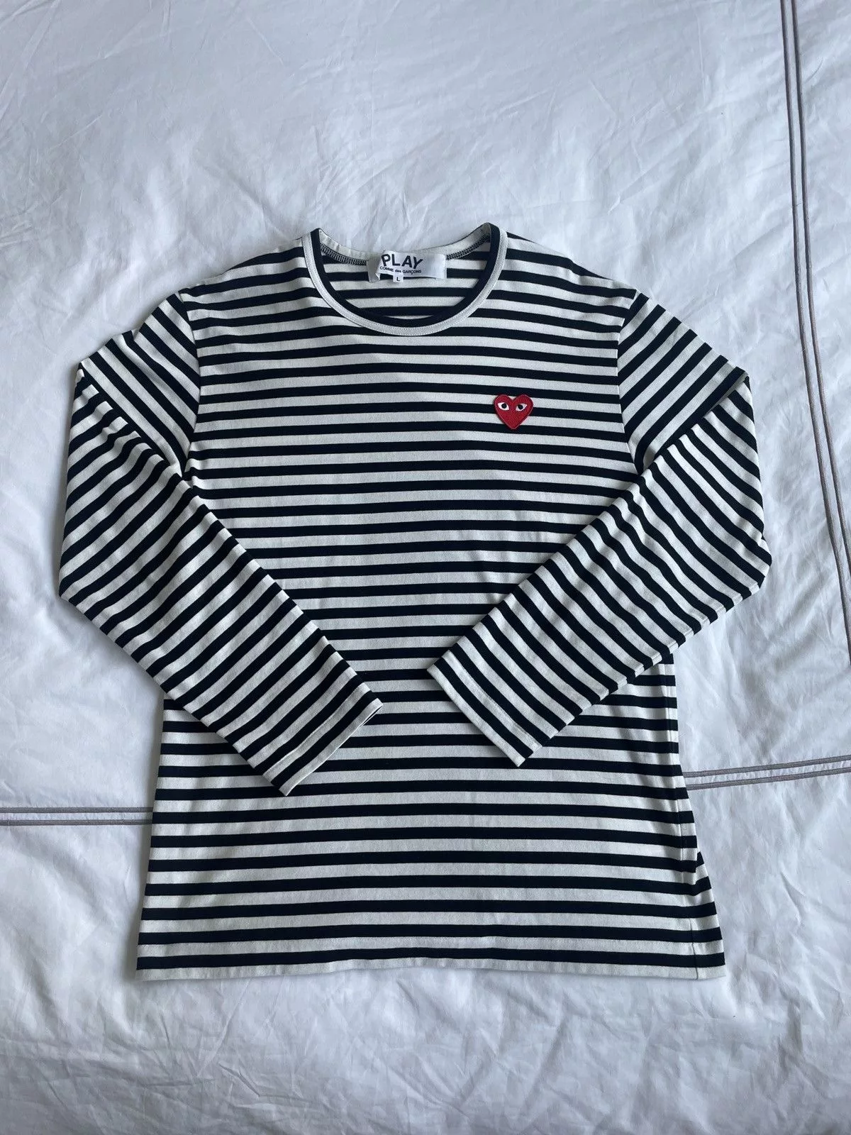 Comme des Garcons Long Sleeve T Shirts Comme des Garcons × Comme des Garcons Homme × Comme des Garcons PLAY Comme des Garçons Play Shirt Gray
