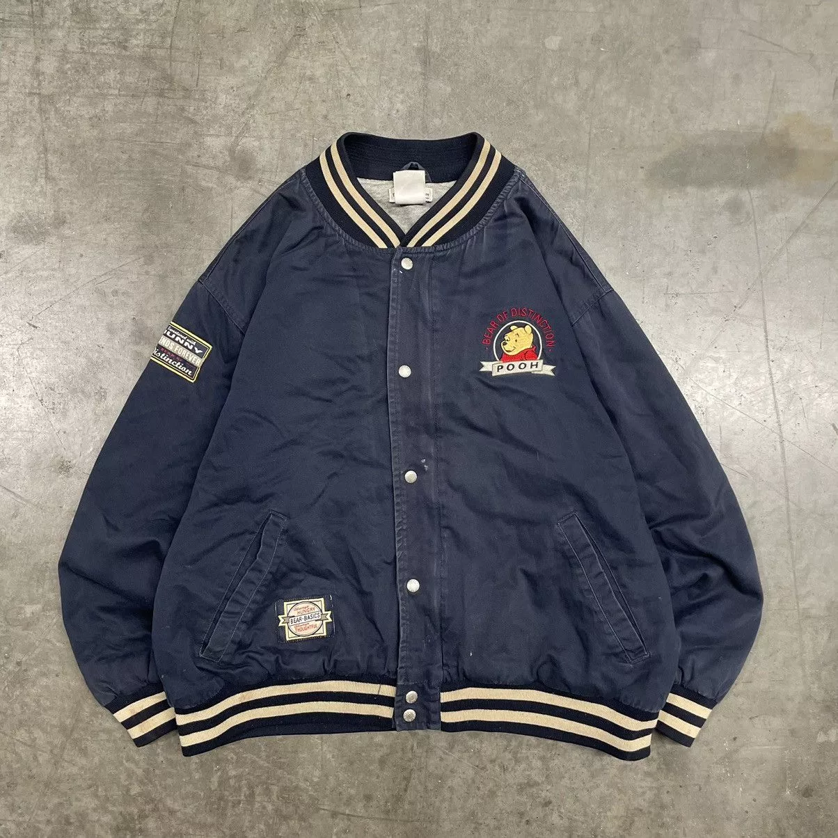 Disney Bombers Disney × Vintage Vintage Winnie The Pooh Disney Bomber Jacket Blue