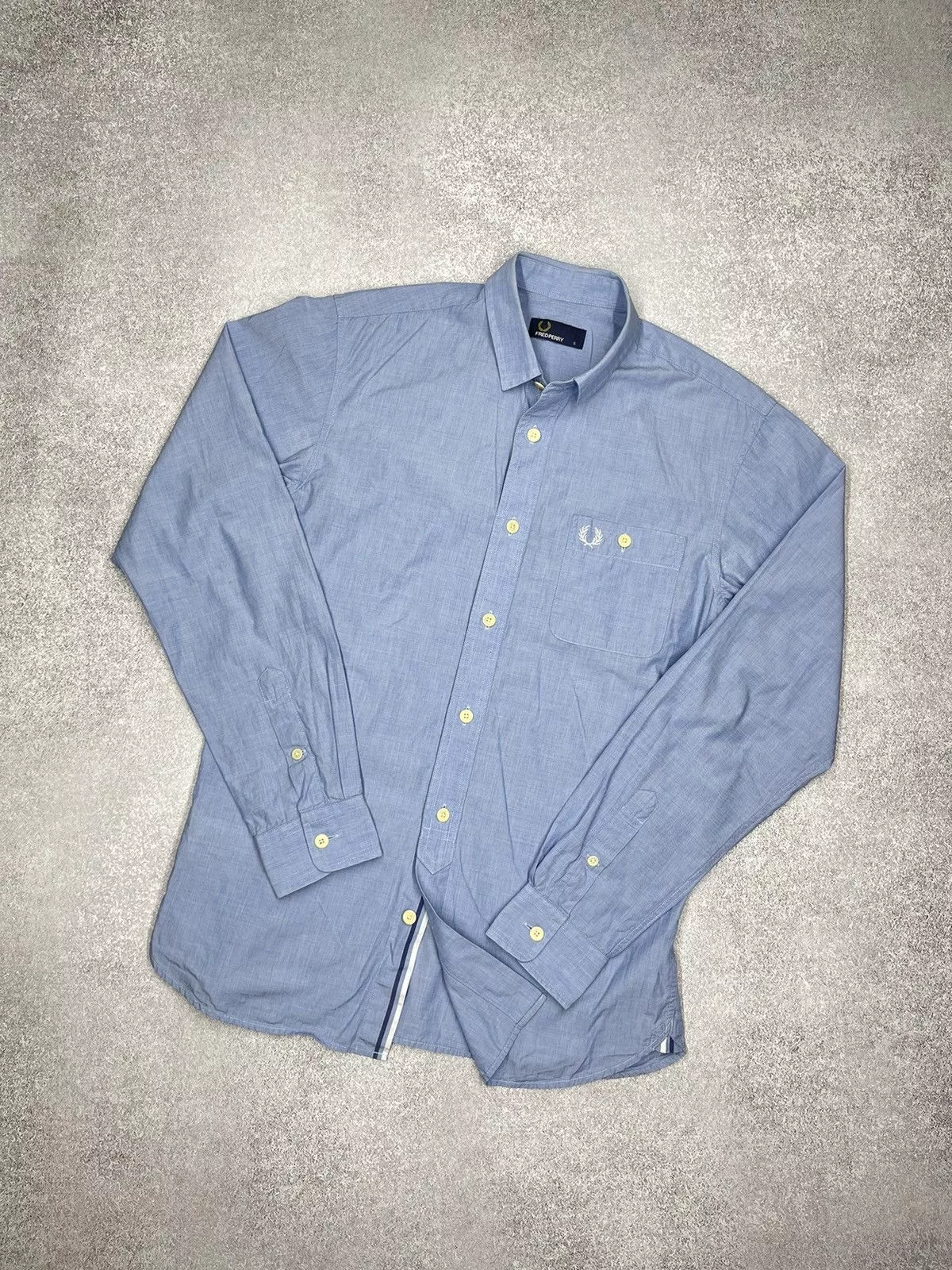 Fred Perry Shirts Button Ups Fred Perry × Vintage Mens Blue Shirt Fred Perry size S Streetwear