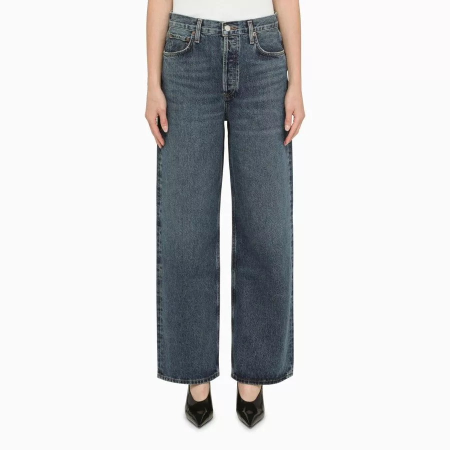 Agolde Jeans Agolde o1d2blof0724 Denim Jeans in Dark Blue