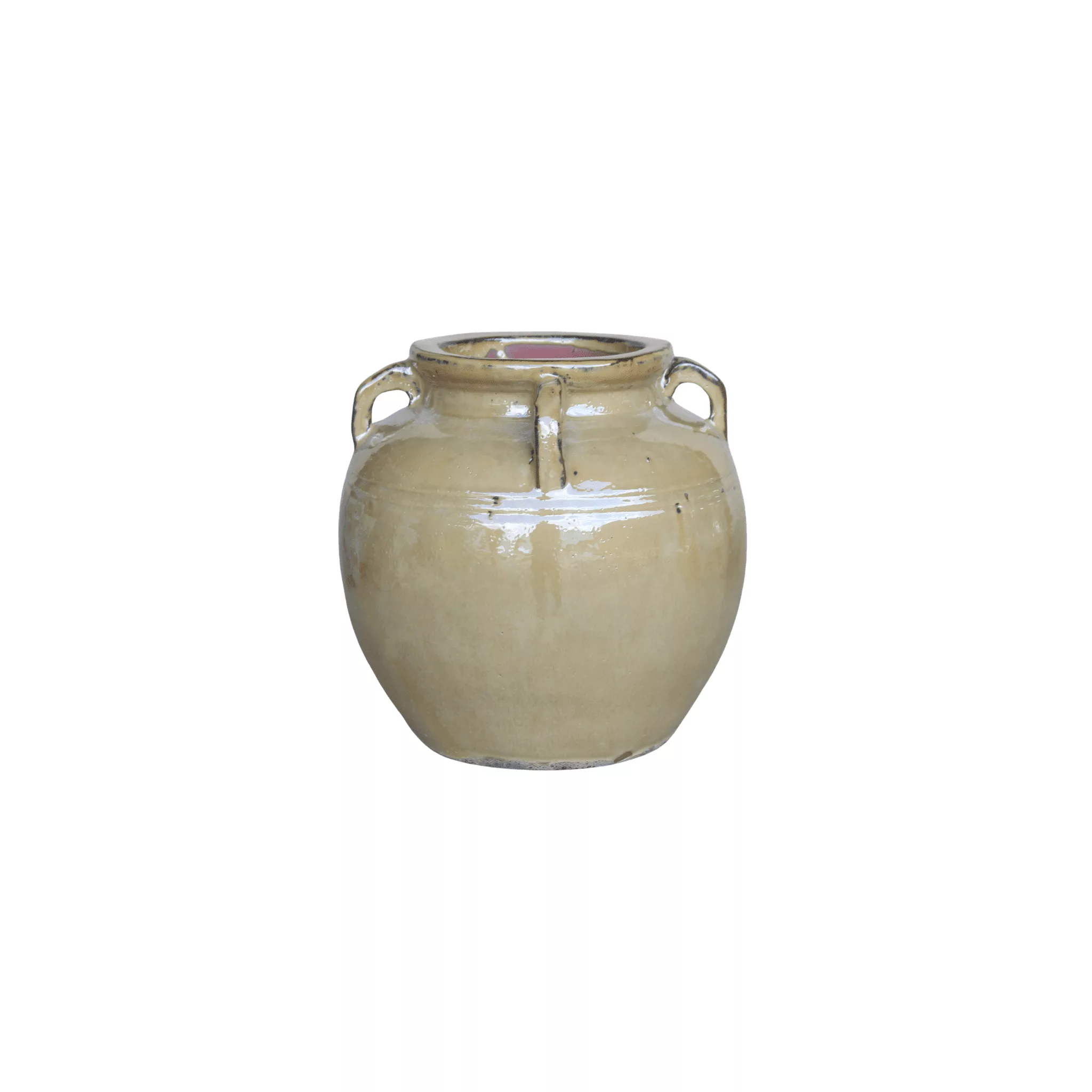 Chevalier Cream Glazed Vase With Handles - Curated Home Decor