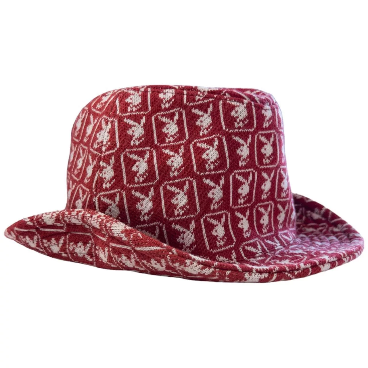 Playboy Hats Vintage Playboy Monogram Hat Red