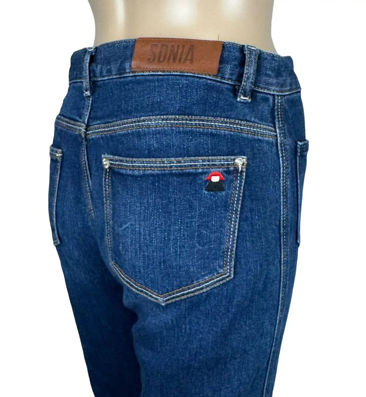 Sonia Rykiel Jeans Sonia Rykiel Bootcut Jeans Embroidered Logo size 36 Blue