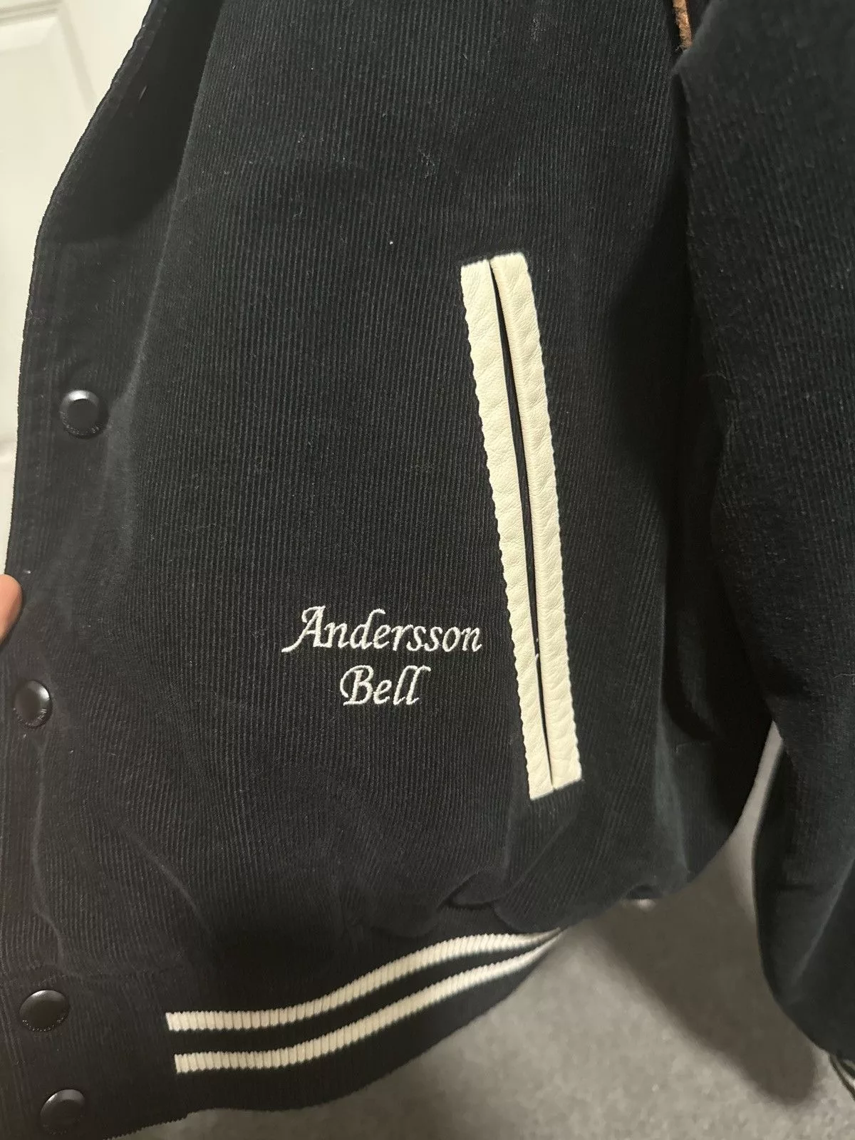 Andersson Bell Light Jackets Andersson Bell Anderson Bell Contrast stripe varsity jacket Black