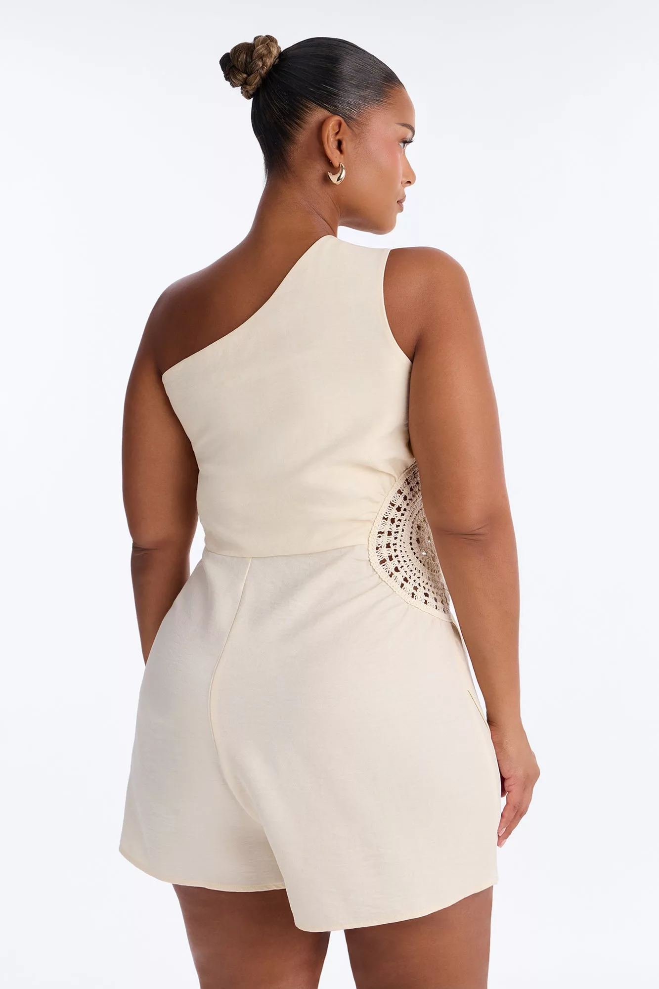 Seaside Linen Romper - Cream