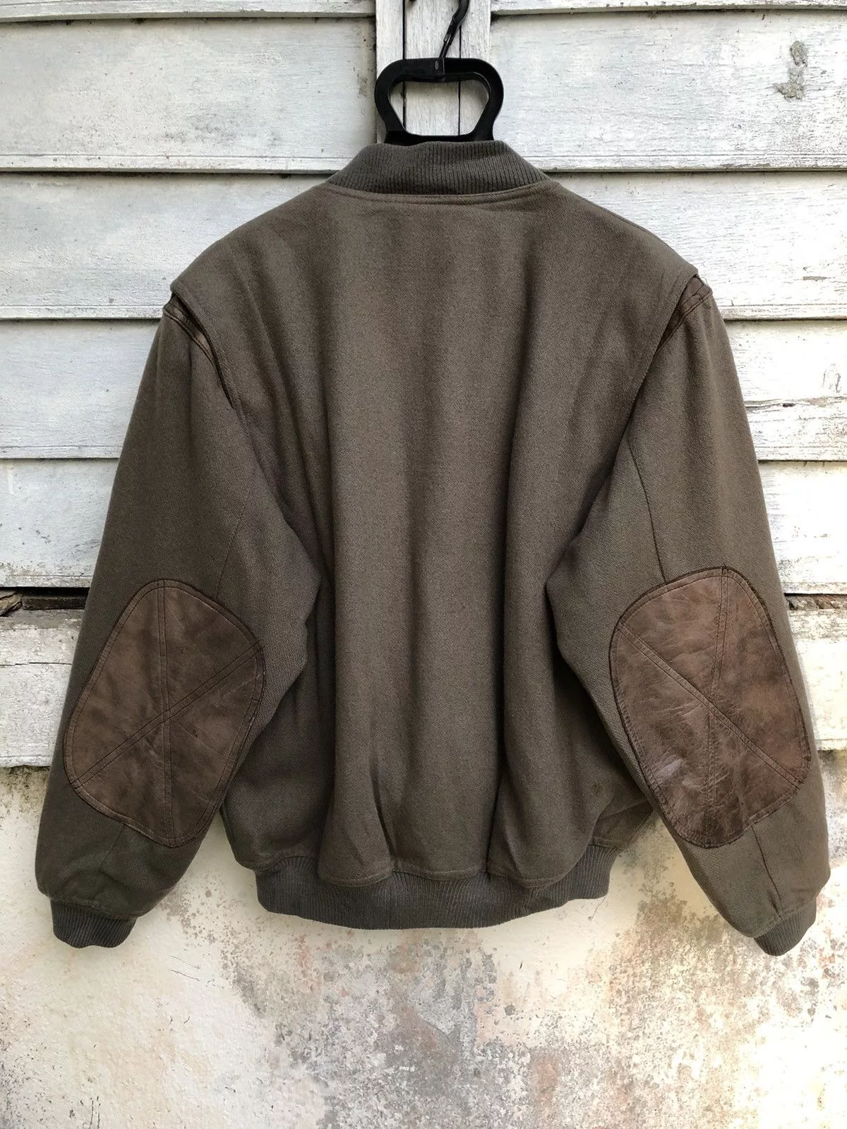 Other Bombers Other Vintage Miller Leather Trim Wool Campus Varsity Jacket Green