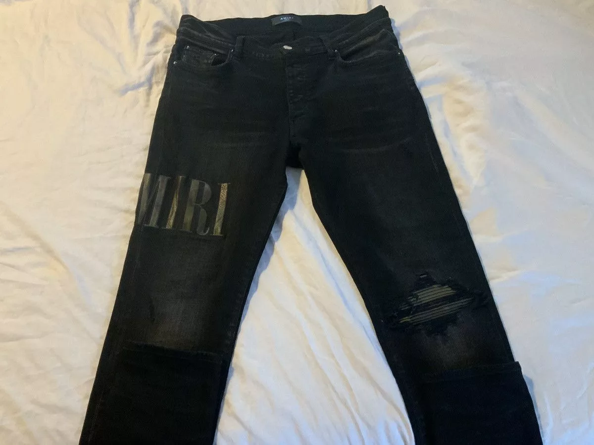Amiri Denim Amiri Camo Jeans Black