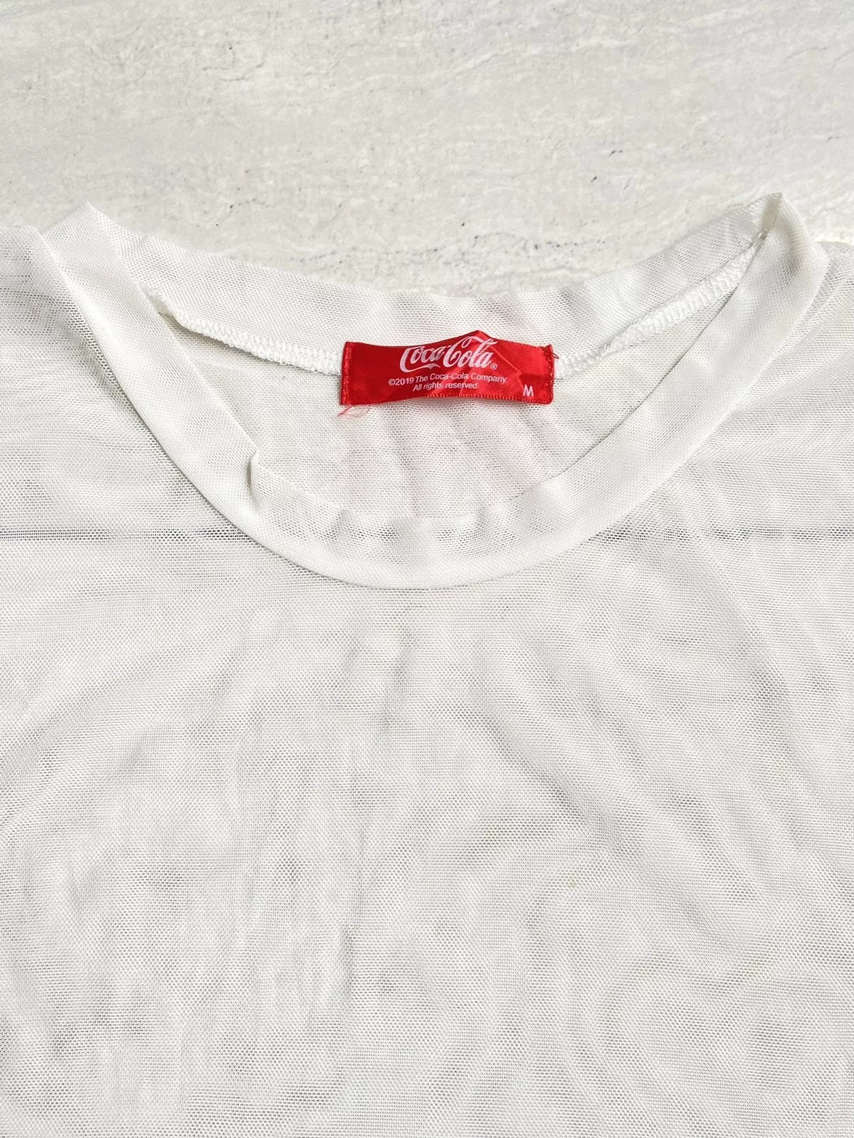 Coca Cola Short Sleeve T Shirts COCA COLA White Mesh T-shirt