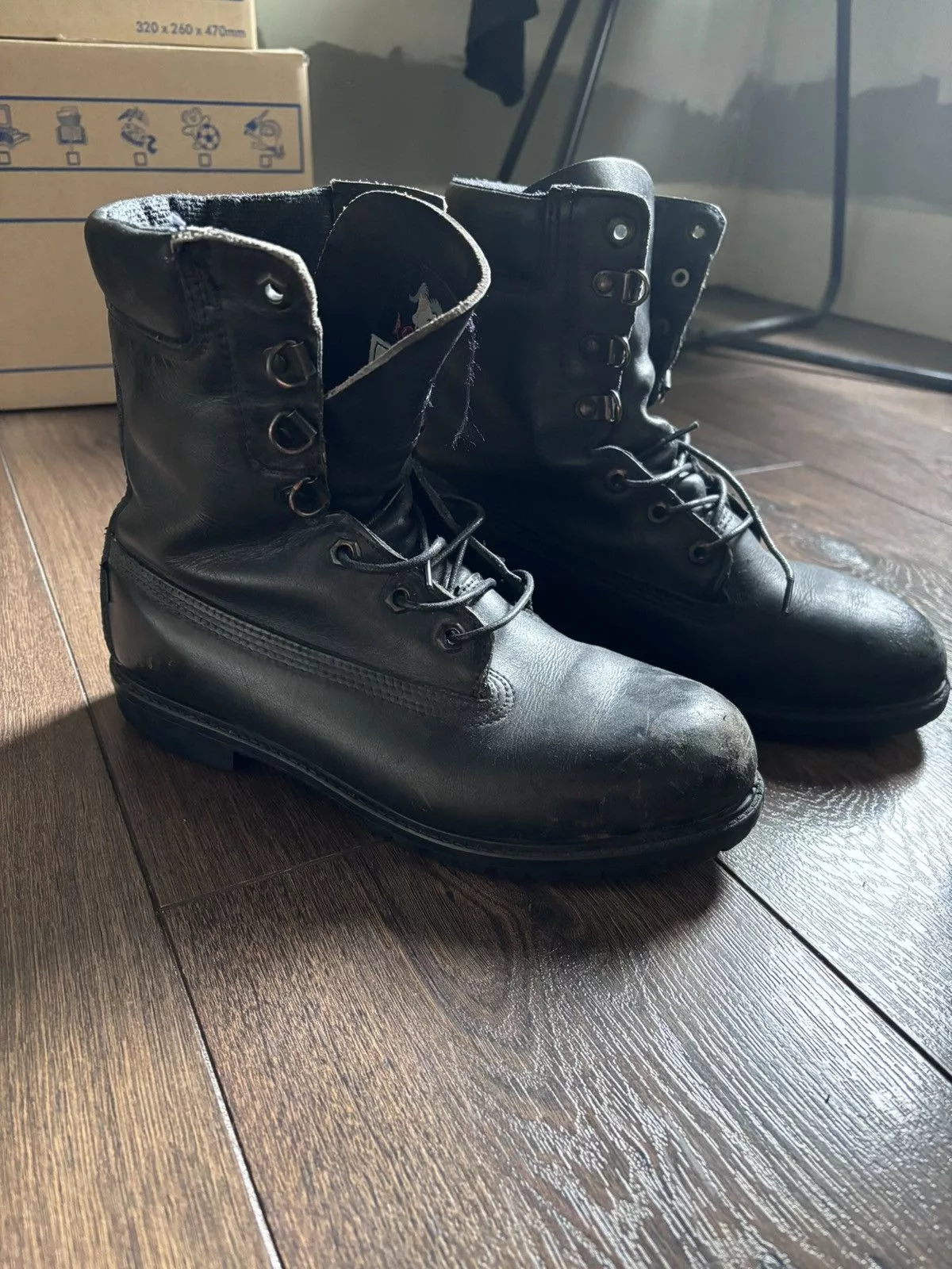 Vintage Boots Vintage Black Military Boots