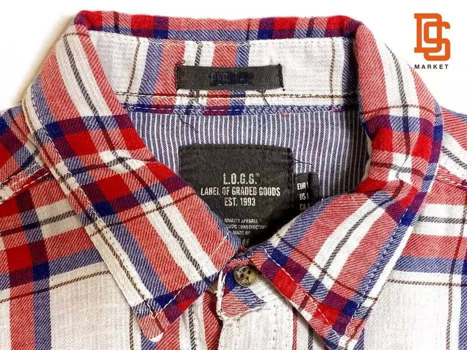 H&M Shirts Button Ups H&M LONG SLEEVE FLANNEL SHIRT LARGE BUTTON DOWN RED