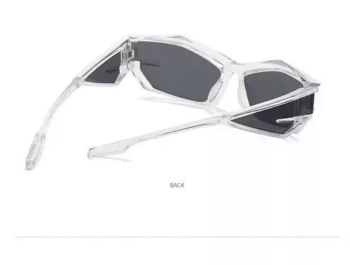 Electric Visual Sunglasses Electric Visual Transparent Frame Irregular Design Sun Glasses Unisex Black Vintage