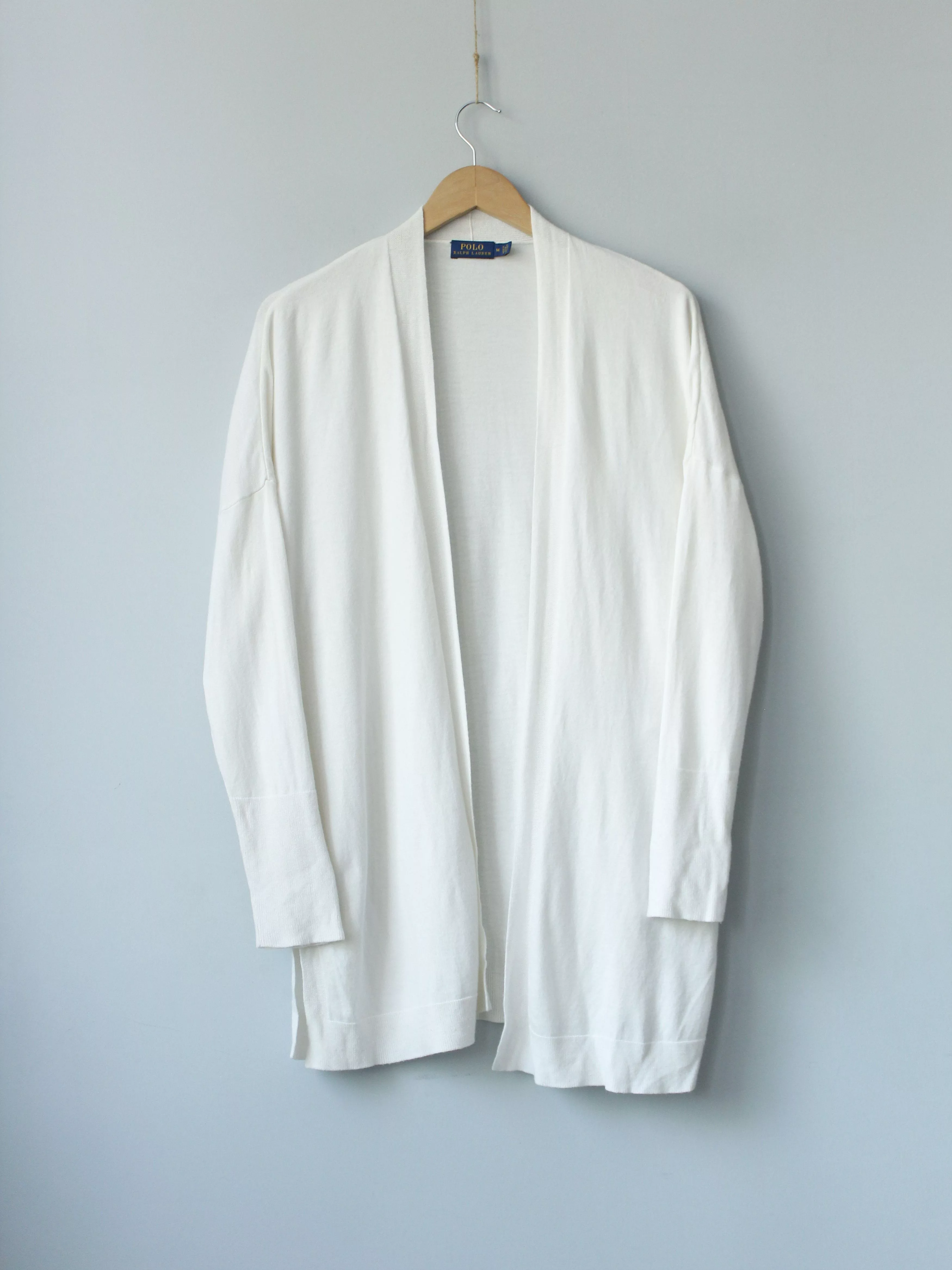 Polo Ralph Lauren Sweaters Polo Ralph Lauren PRL White Cardigan Cape Long Sweater Womens Lightweight