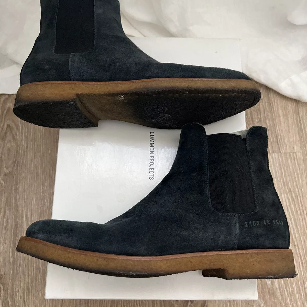 Common Projects Boots Common Projects Chelsea Boot Black Suede Sz 40