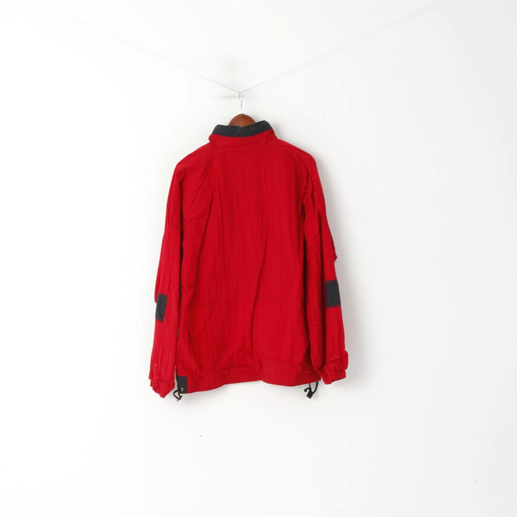 Vintage Light Jackets Marcel Clair Men M Pullover Jacket Red Nylon Vintage 5826
