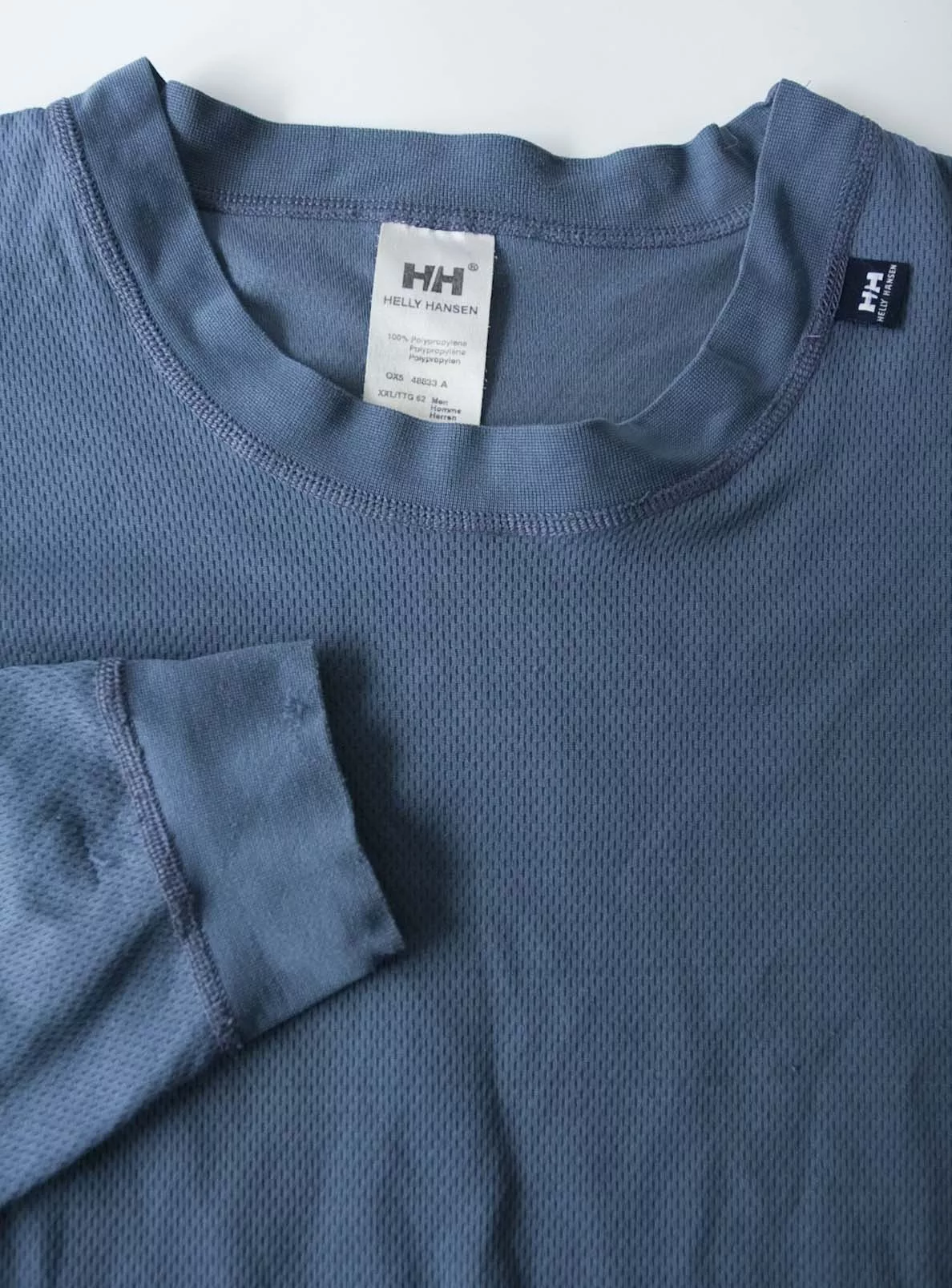 Helly Hansen Long Sleeve T Shirts Helly Hansen Top Base Layer Shirt POLYPROPYLENE Size XXL Blue
