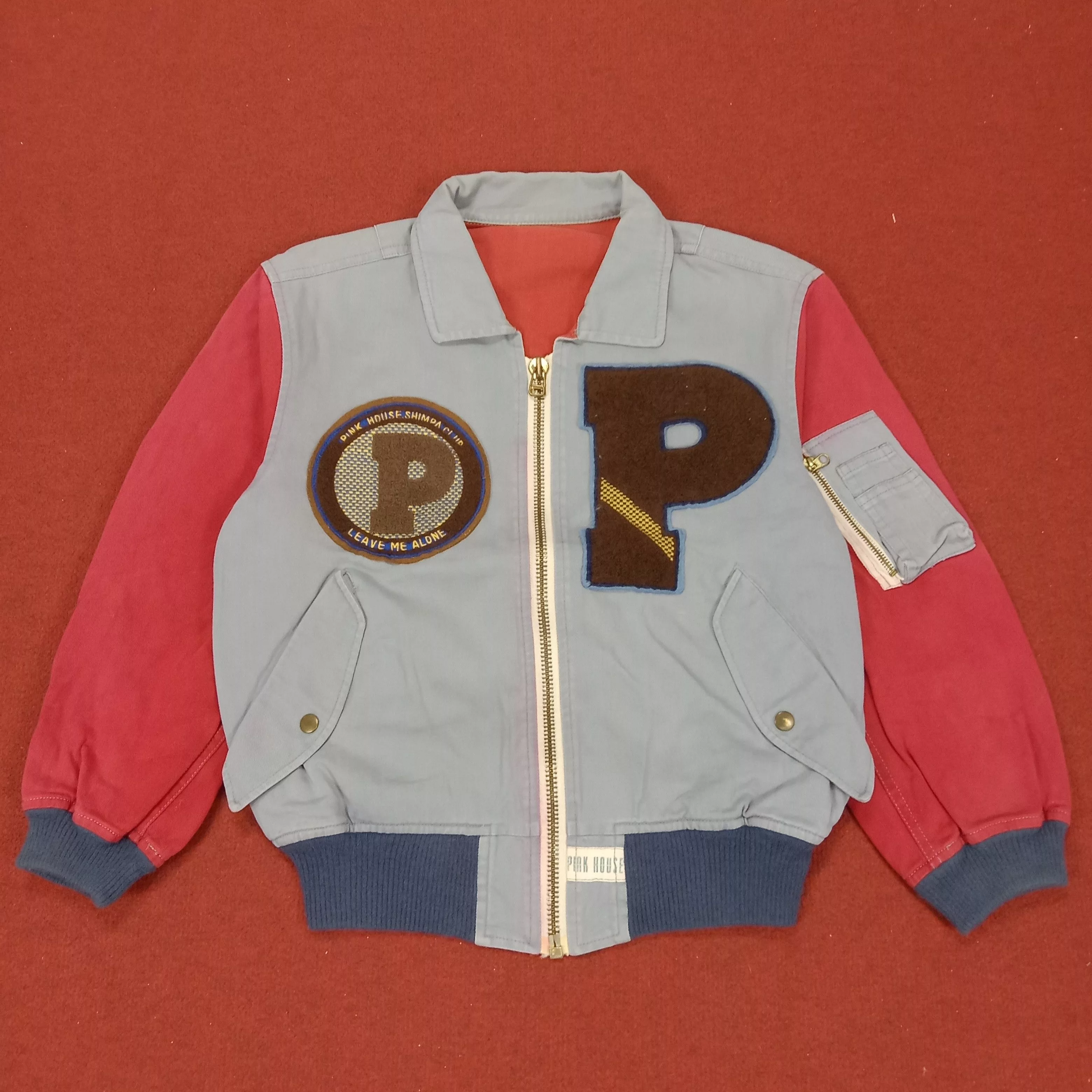 Pink House Light Jackets Pink House × Vintage Pink House Streetwear Style Varsity Jacket Style Red