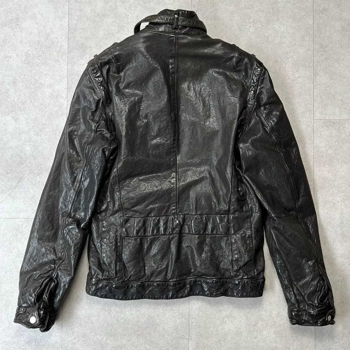 Neil Barrett Leather Jackets Neil Barrett Padded Buffalo Leather Jacket XS Blac Brown
