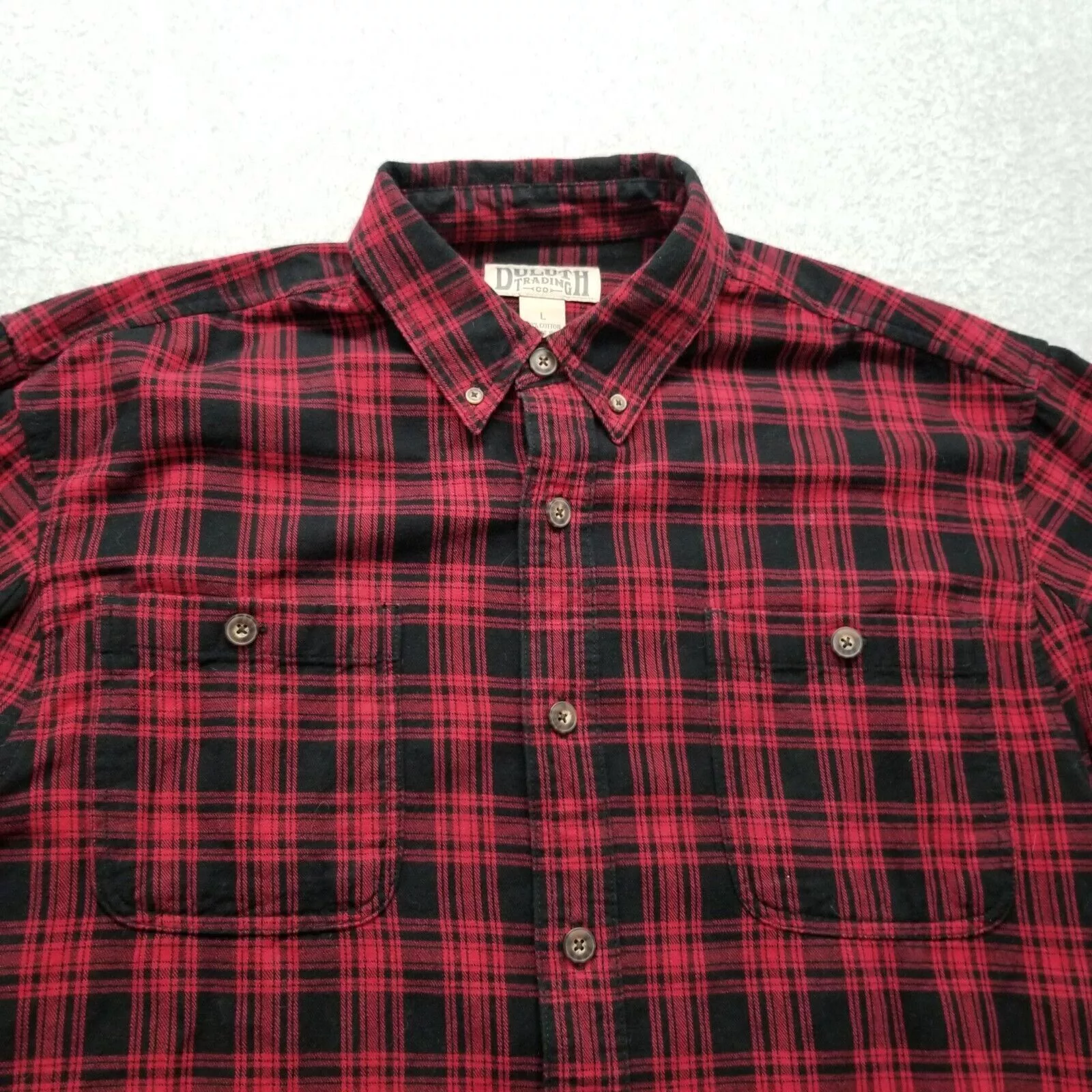 Duluth Trading Company Shirts Button Ups Duluth Trading Company Duluth Trading Flannel Shirt L Plaid Button Up Long Sleeve Red