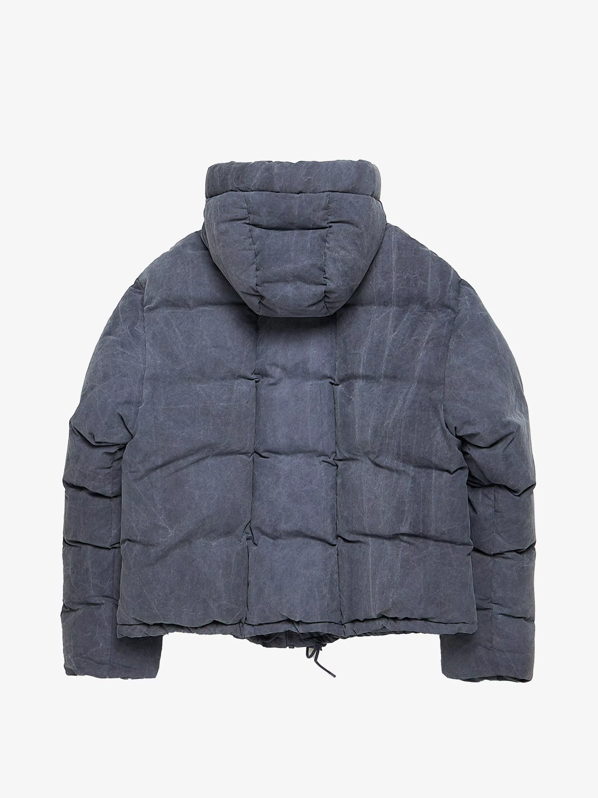 Entire Studios Parkas Entire Studios Gray Washed Waterproof Cotton Blend Downjacket