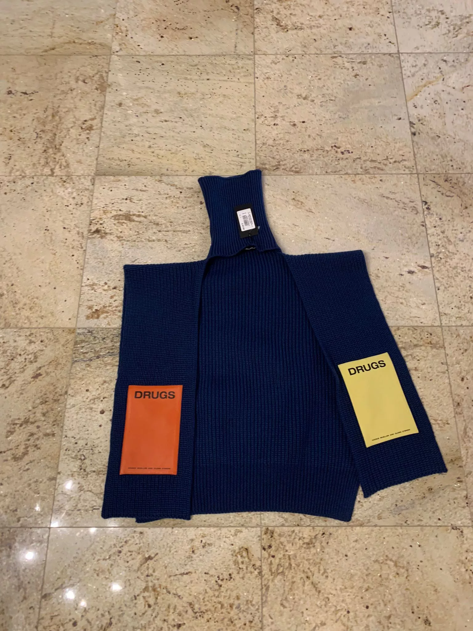 Raf Simons Periodicals Raf Simons TO Turtleneck Single Panel With Patches Blue