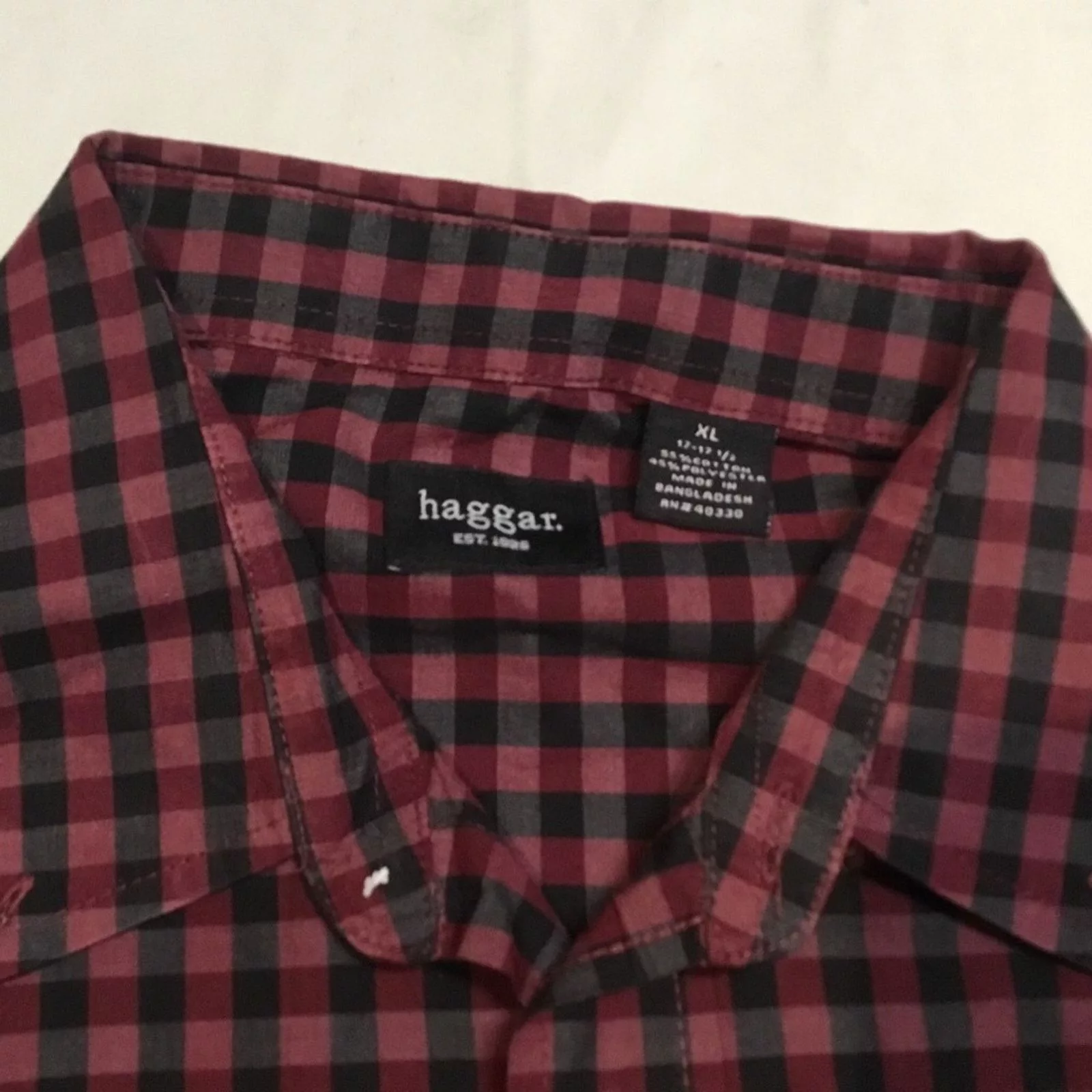 Haggar Shirts Button Ups Haggar Button Up Shirt Red