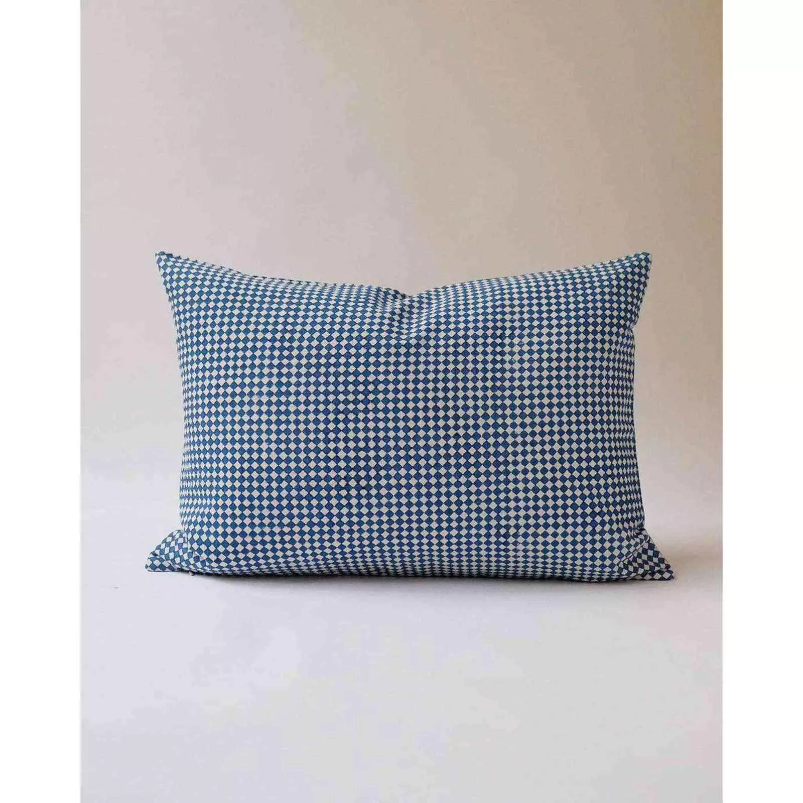 Rekha - Hand Block-printed Linen Pillowcase (Indigo)