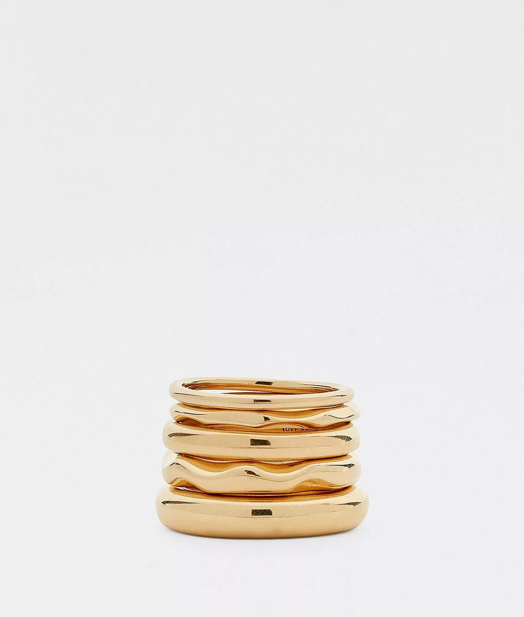 Bottega Veneta Rings Bottega Veneta o1n1vont0724 Size : 13 / Ring in Argento oro giallo Multi